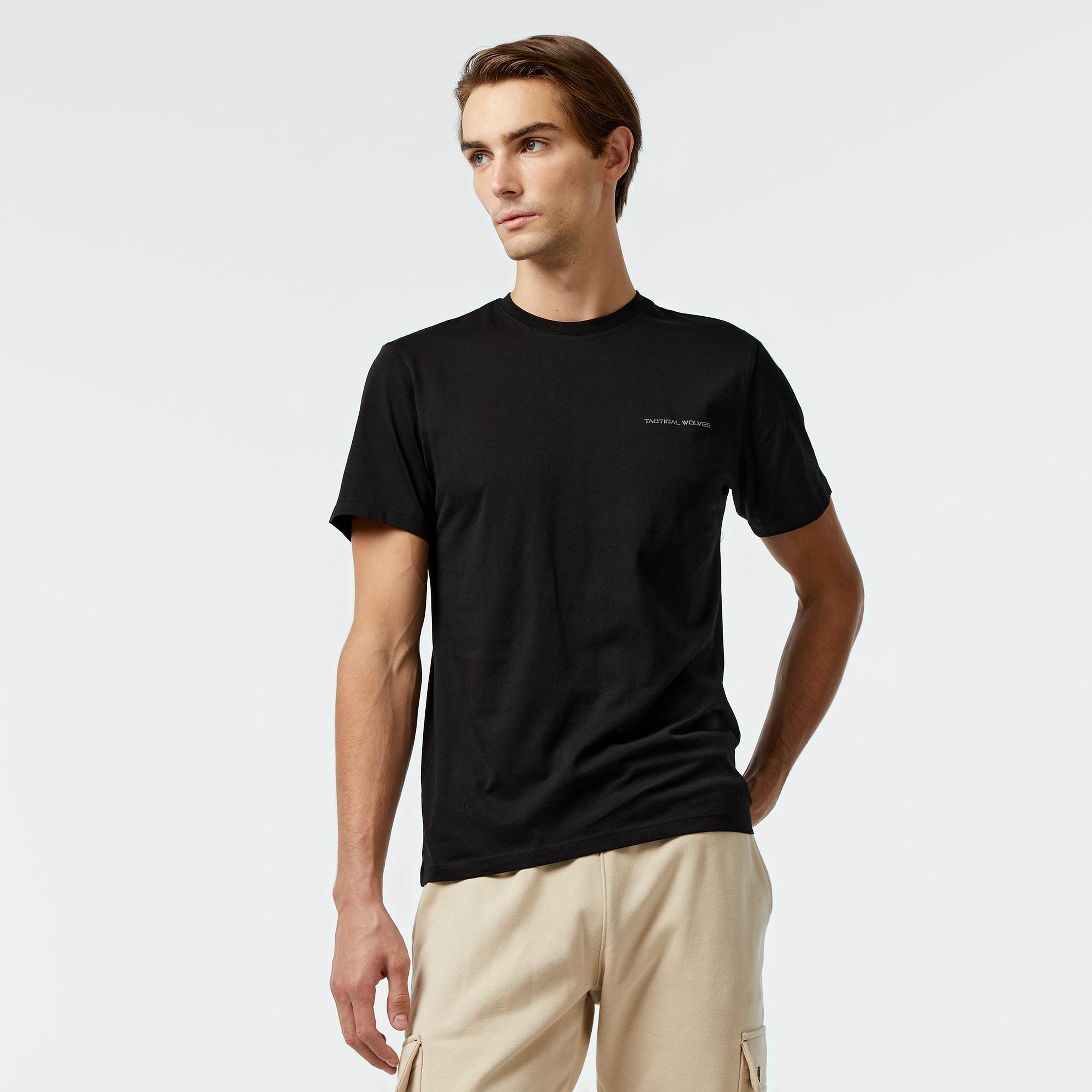 Tactical Wolves Classic Erkek Siyah T-Shirt