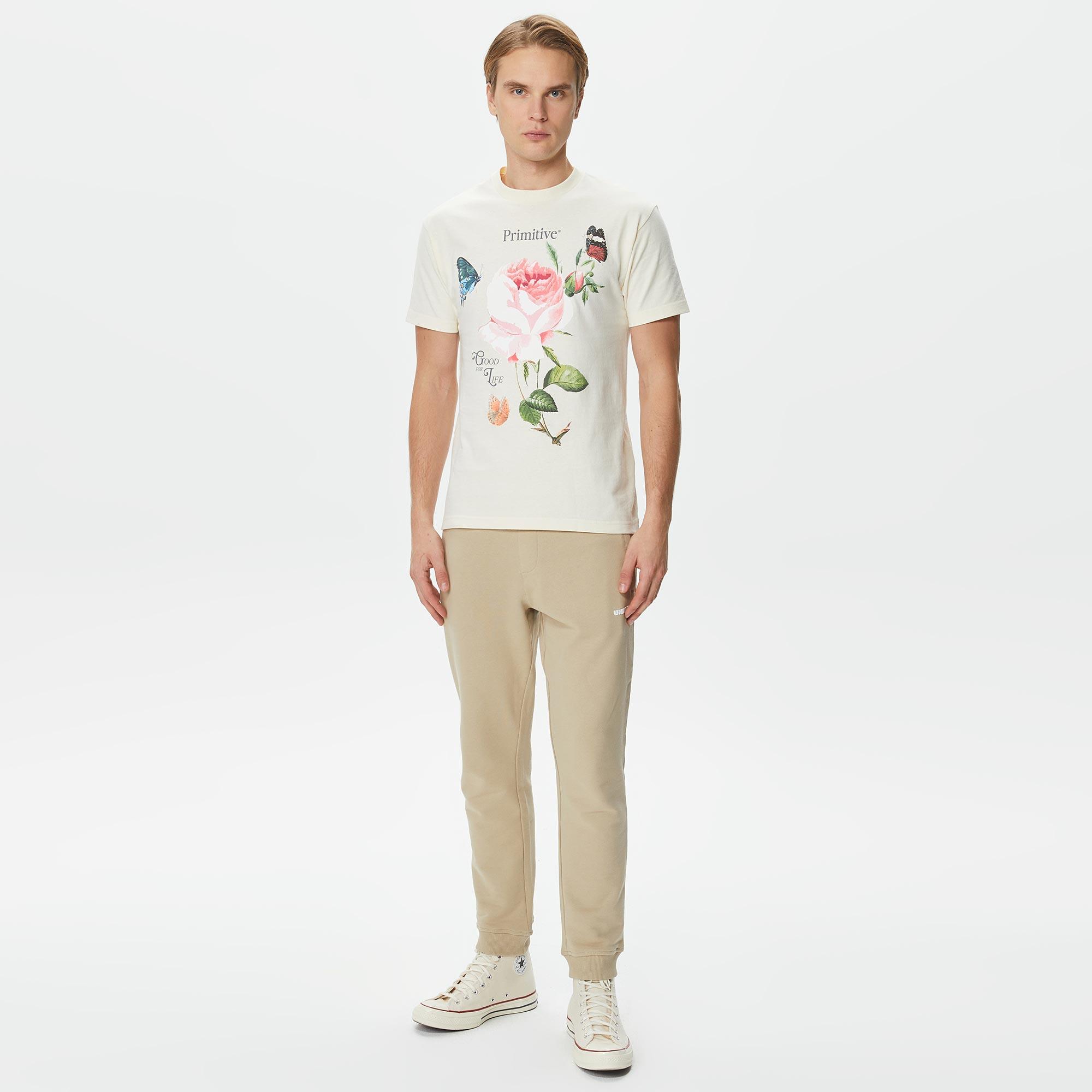 Primitive Essence Erkek Krem T-Shirt