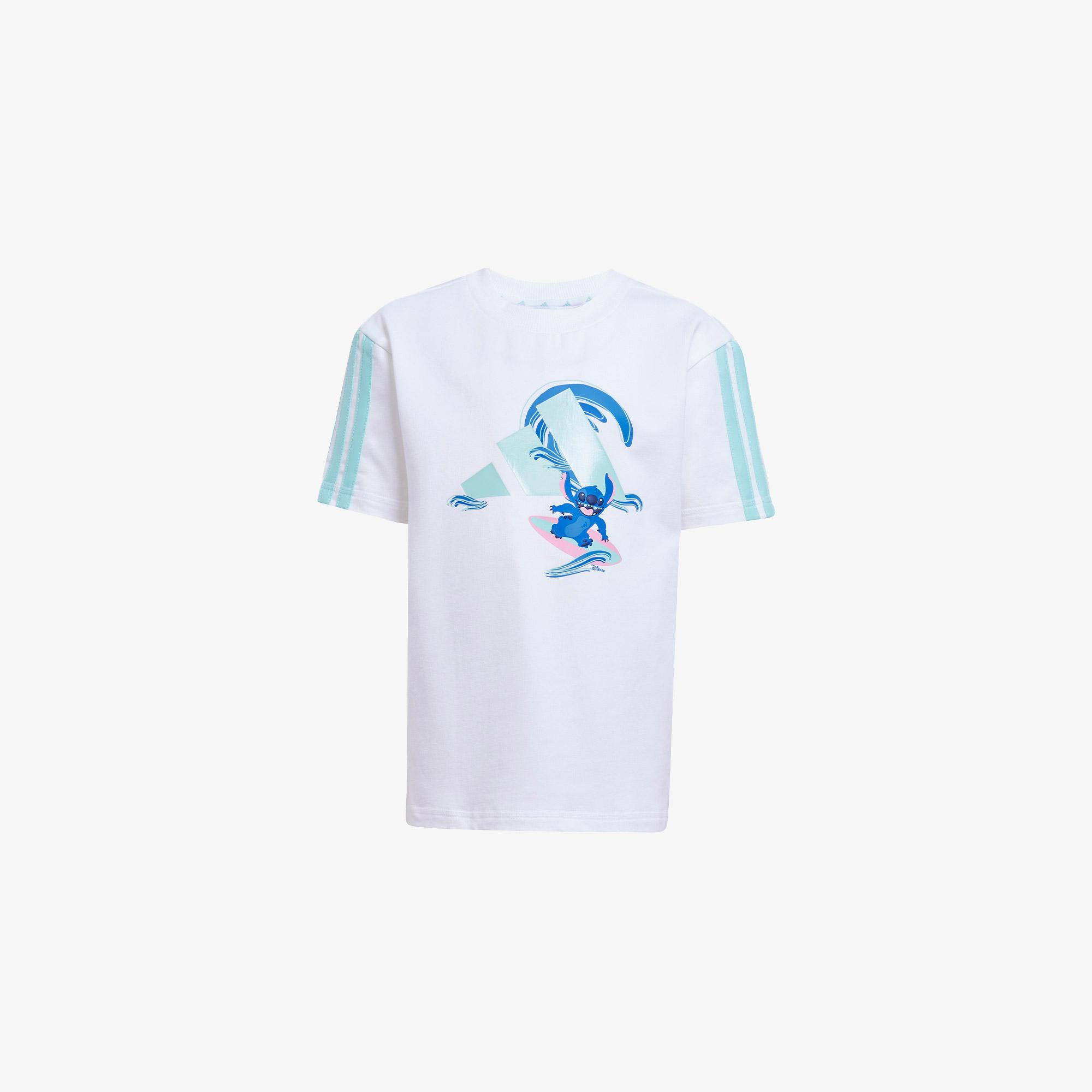 adidas Disney Lilo&Stich Çocuk Beyaz/Mavi Şort Takımı