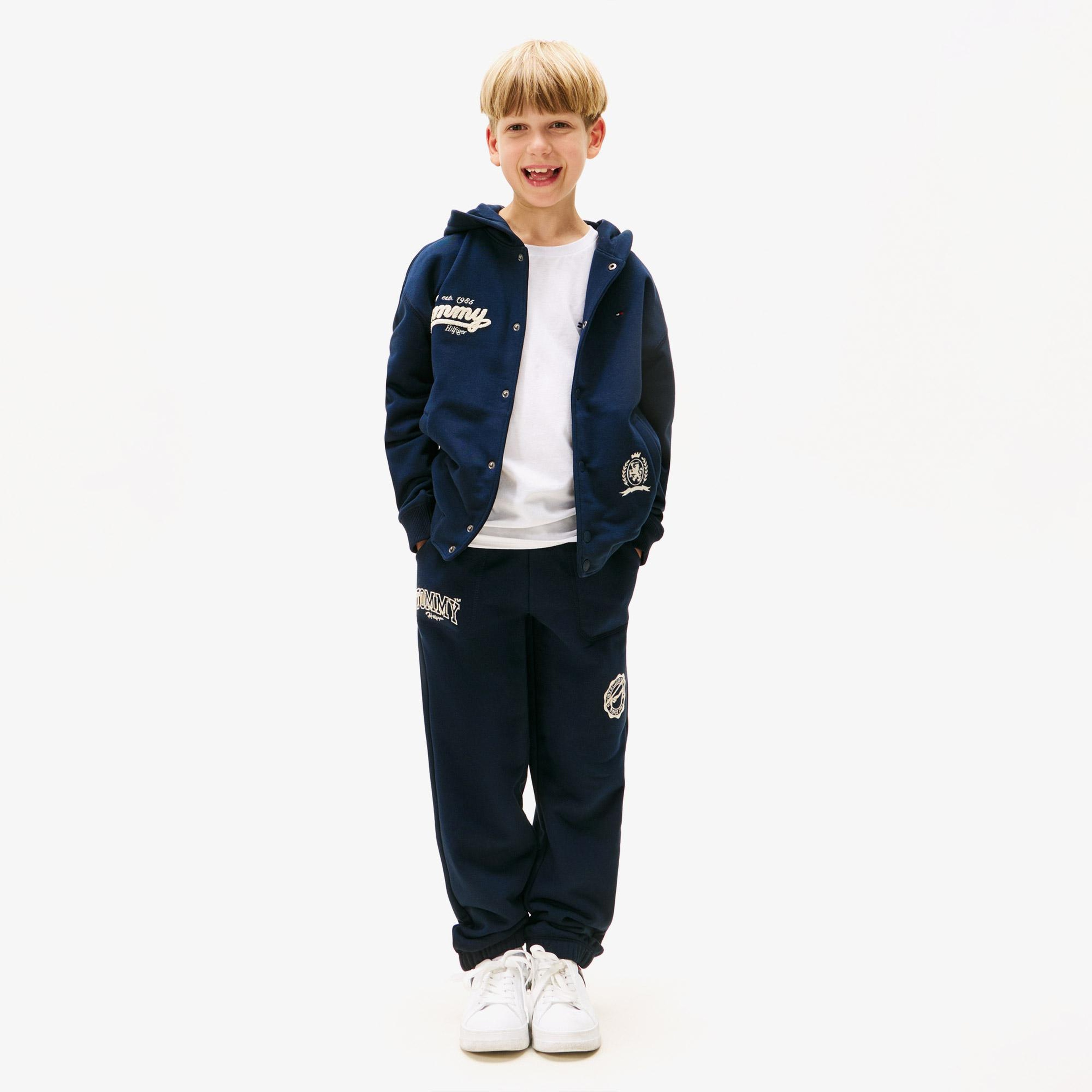Tommy Hilfiger Varsity Graphic Çocuk Lacivert Eşofman Altı