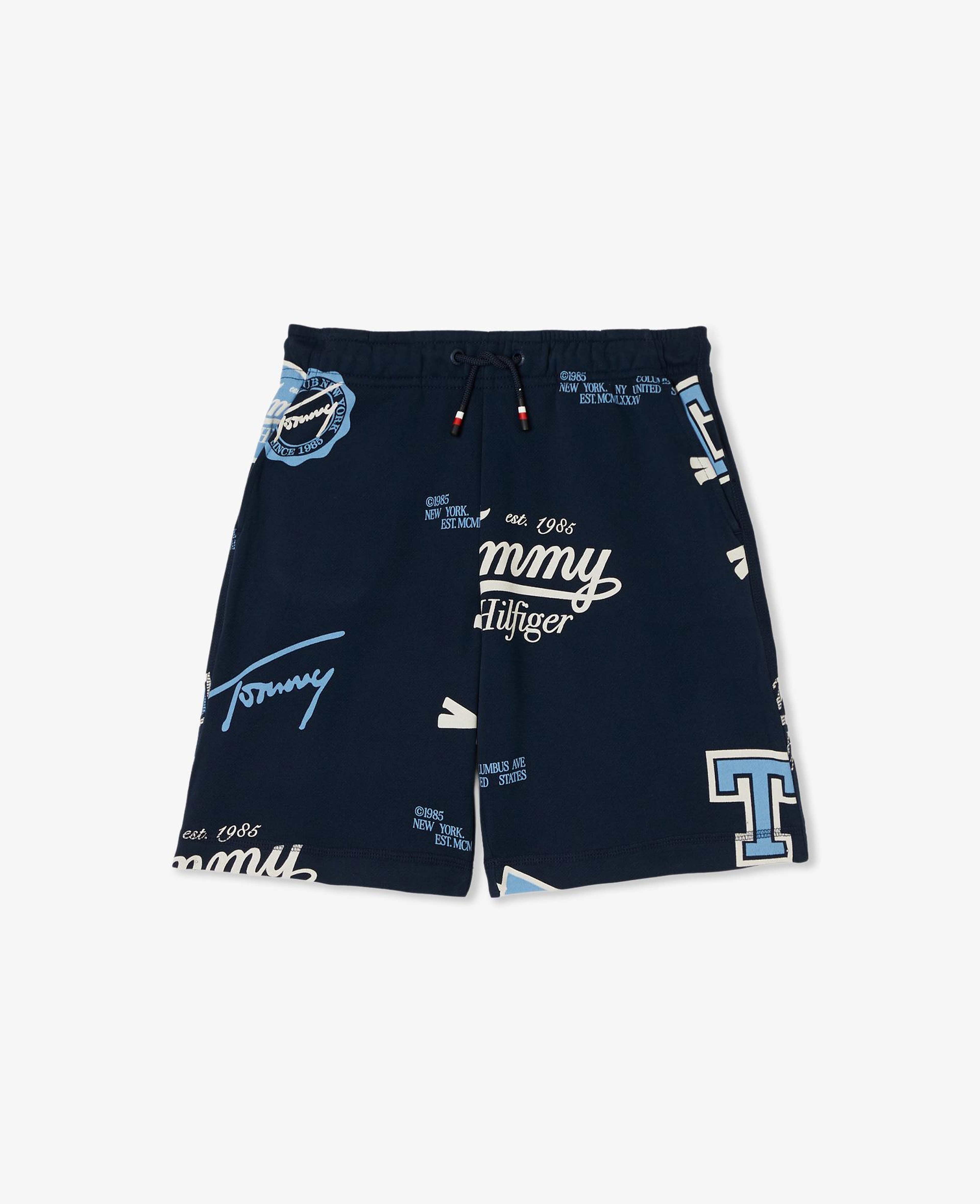 Tommy Hilfiger Allover Logo Çocuk Lacivert Şort