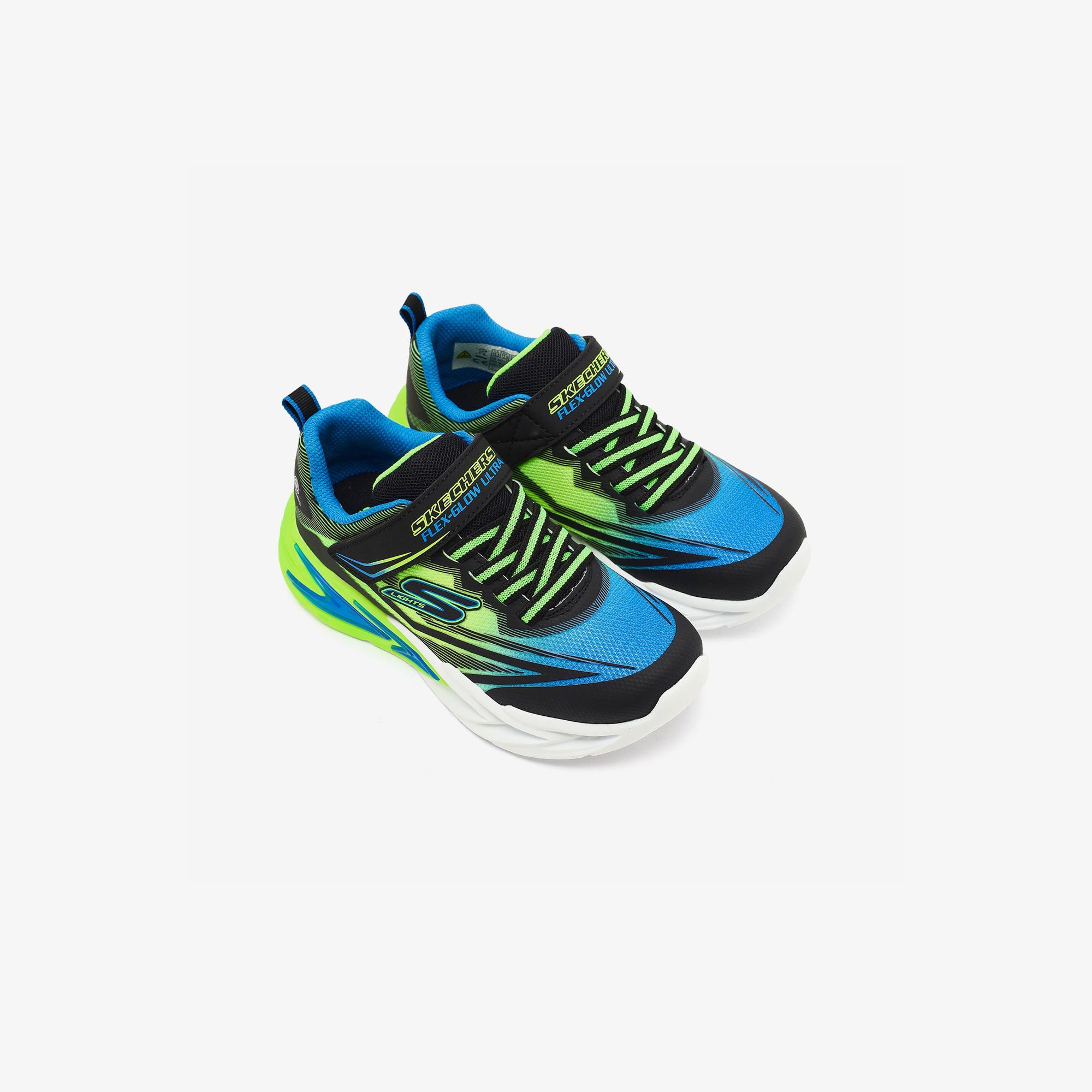 Skechers Flex-Glow Ultra Çocuk Siyah Işıklı Spor Ayakkabı