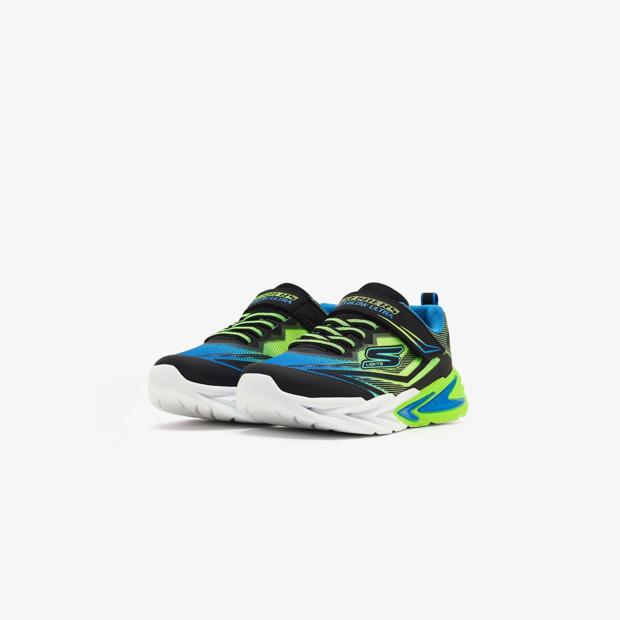 Skechers Flex-Glow Ultra Çocuk Siyah Işıklı Spor Ayakkabı