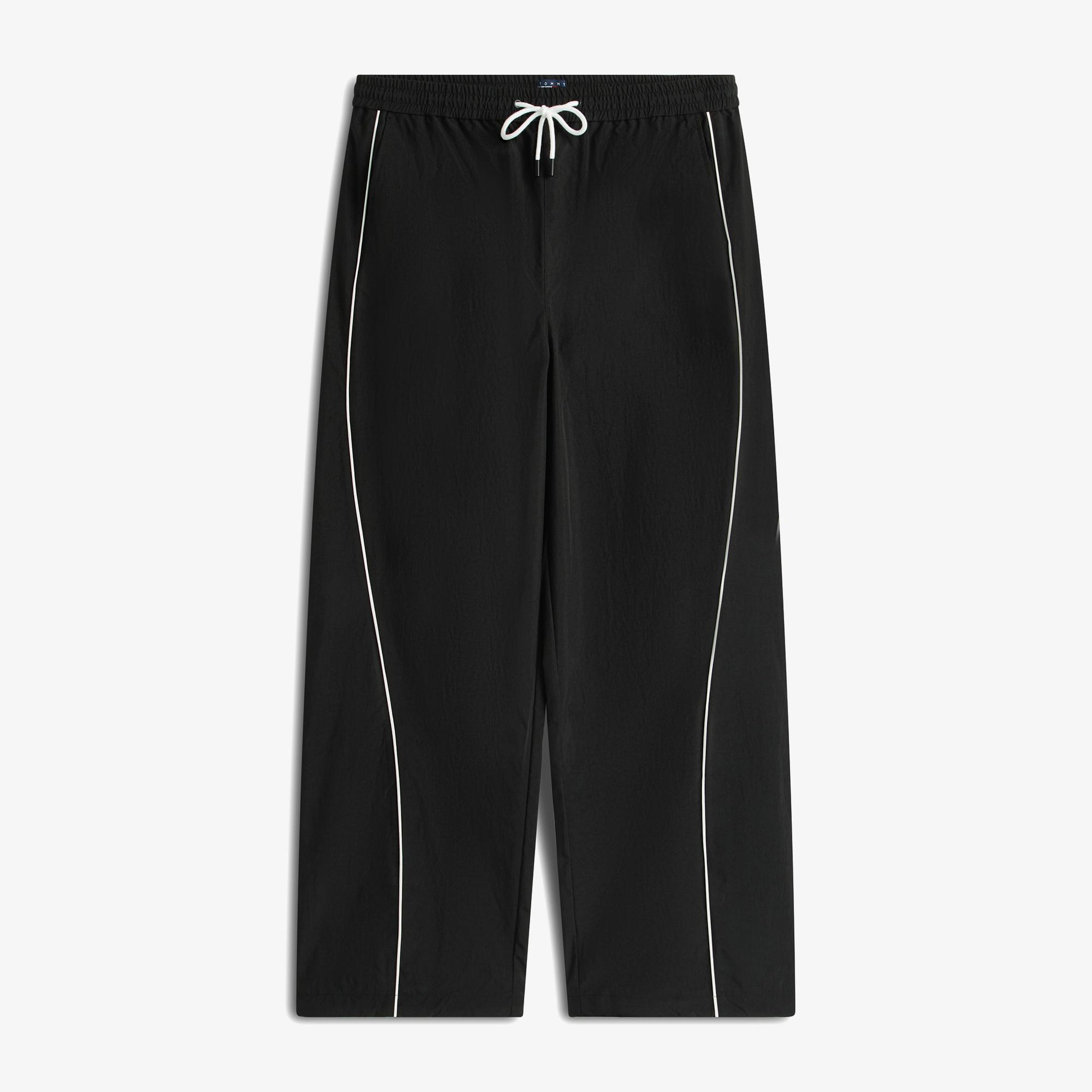 Tommy Hilfiger Theo Parachute Track Erkek Siyah Pantolon