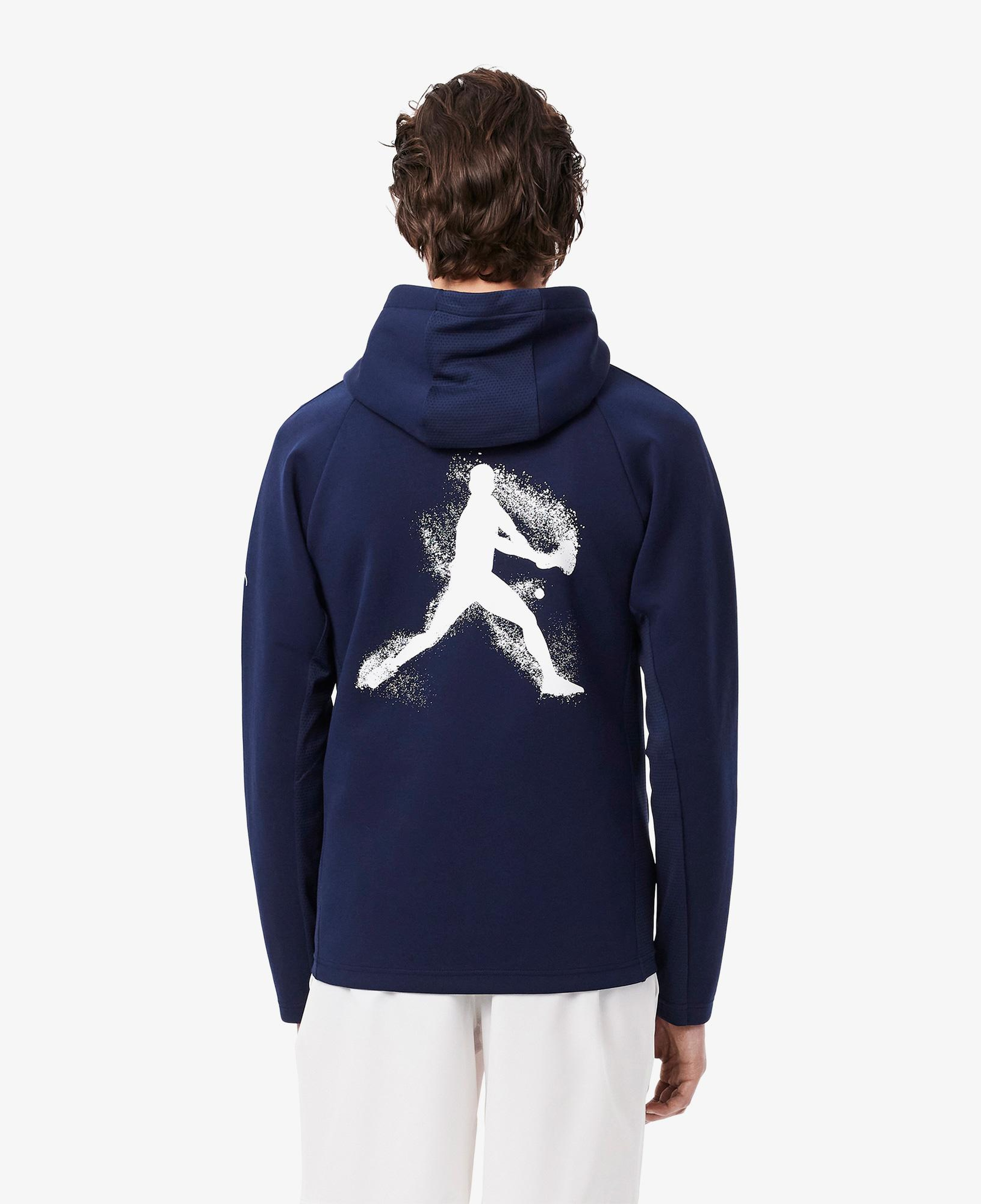 Lacoste Tennis x Novak Djokovic Erkek Regular Fit Fermuarlı Baskılı Lacivert Eşofman Takımı