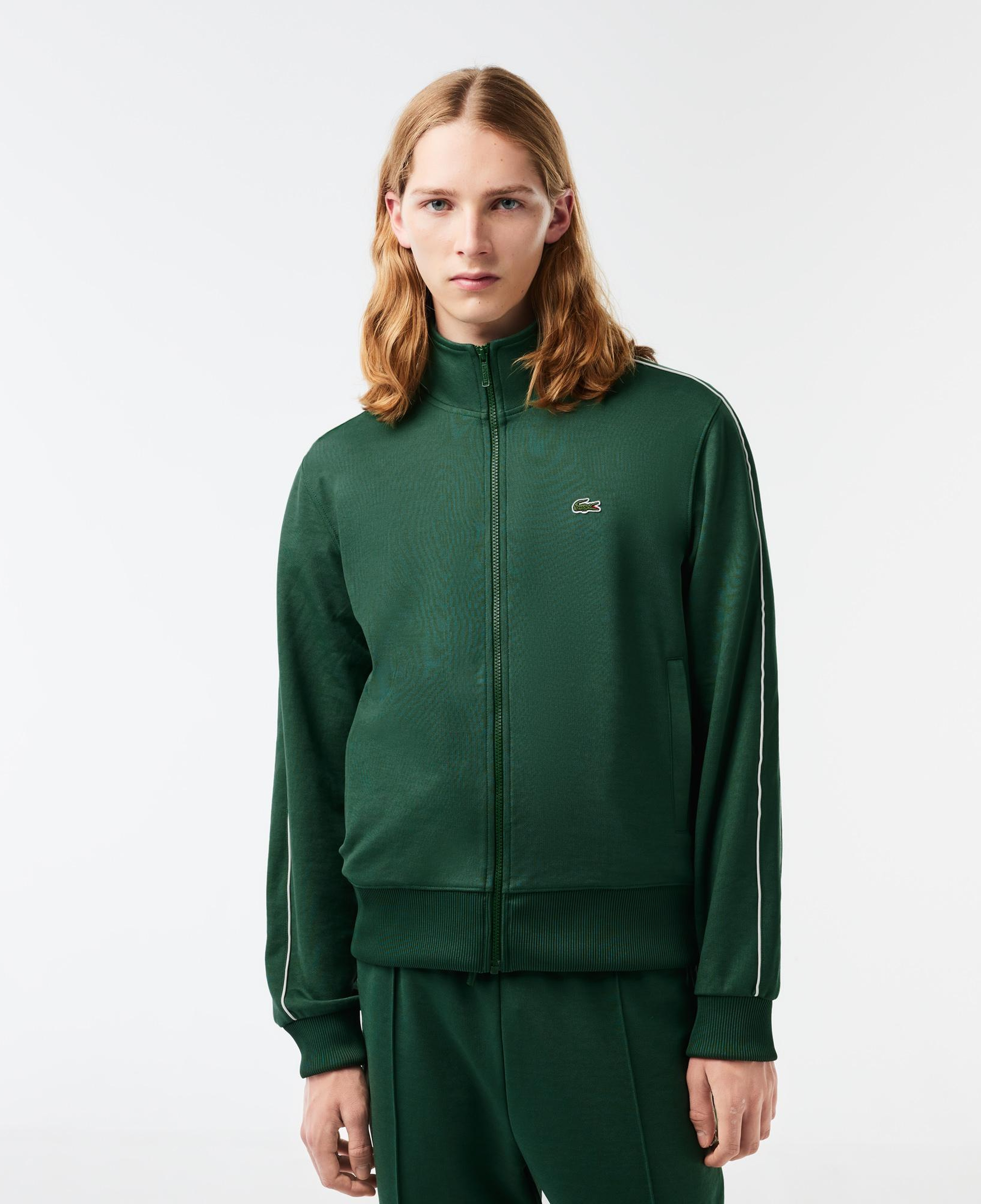 Lacoste Erkek Regular Fit Fermuarlı Koyu Yeşil Sweatshirt