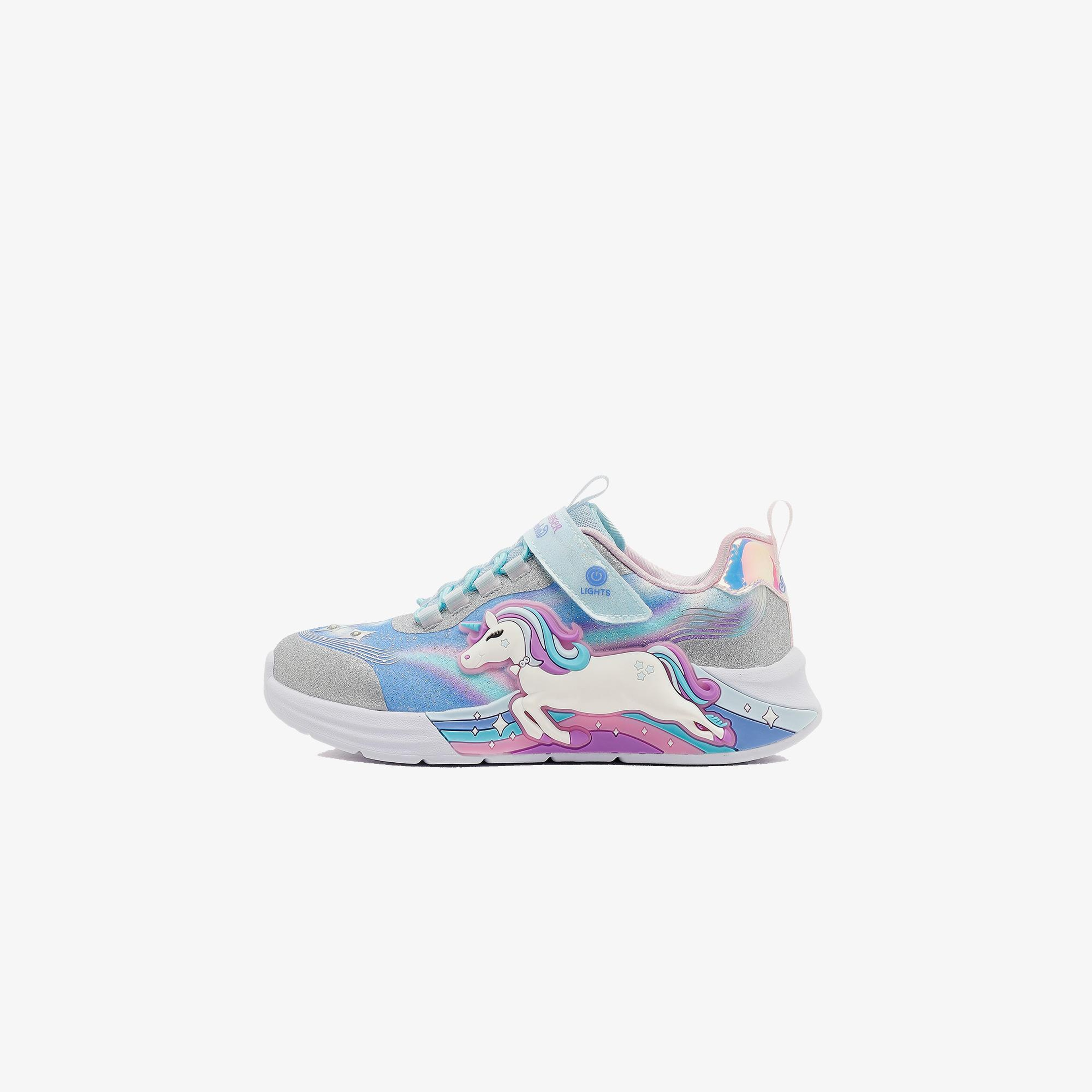 Skechers Unicorn Chaser Çocuk Gri Işıklı Spor Ayakkabı