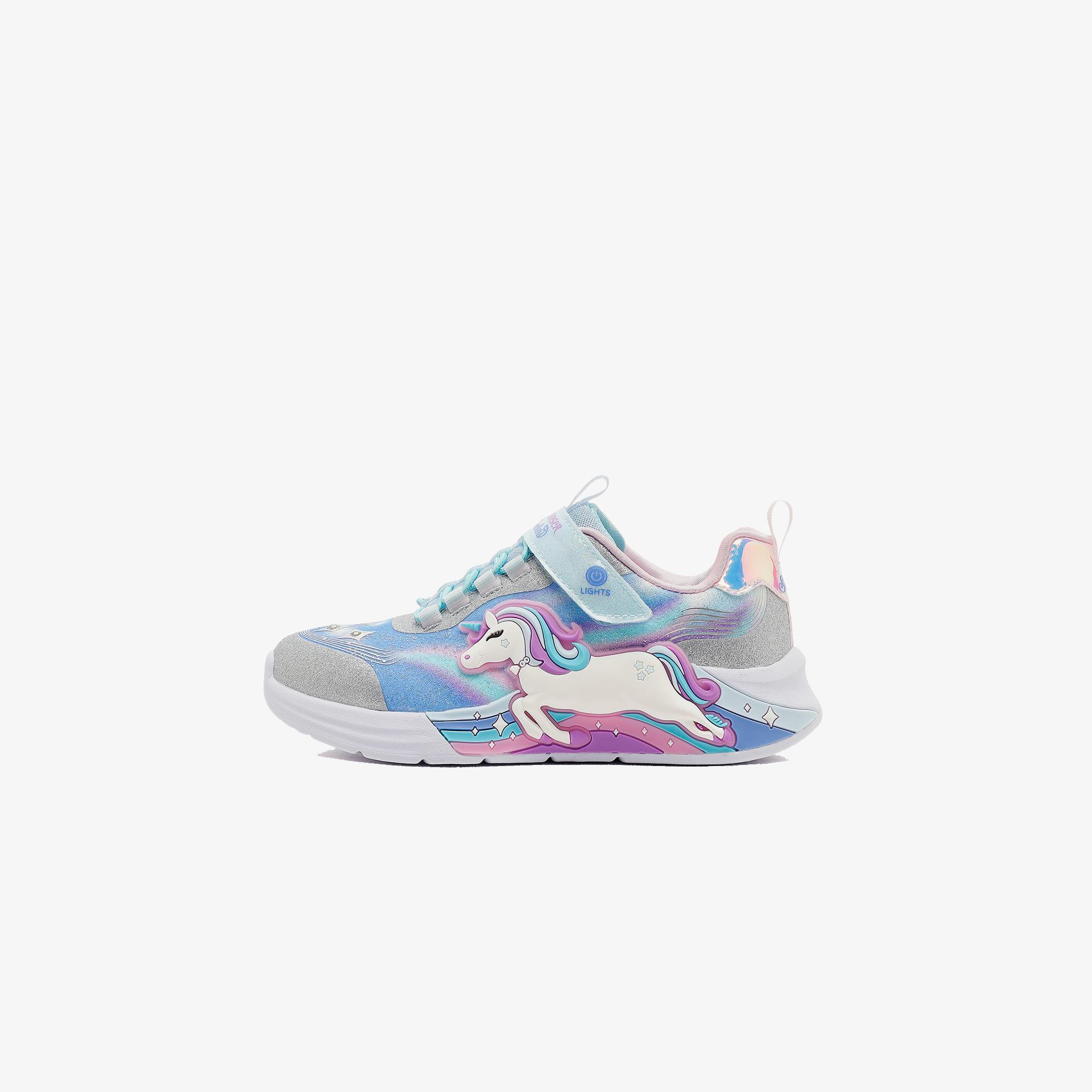 Skechers Unicorn Chaser Çocuk Gri Işıklı Spor Ayakkabı