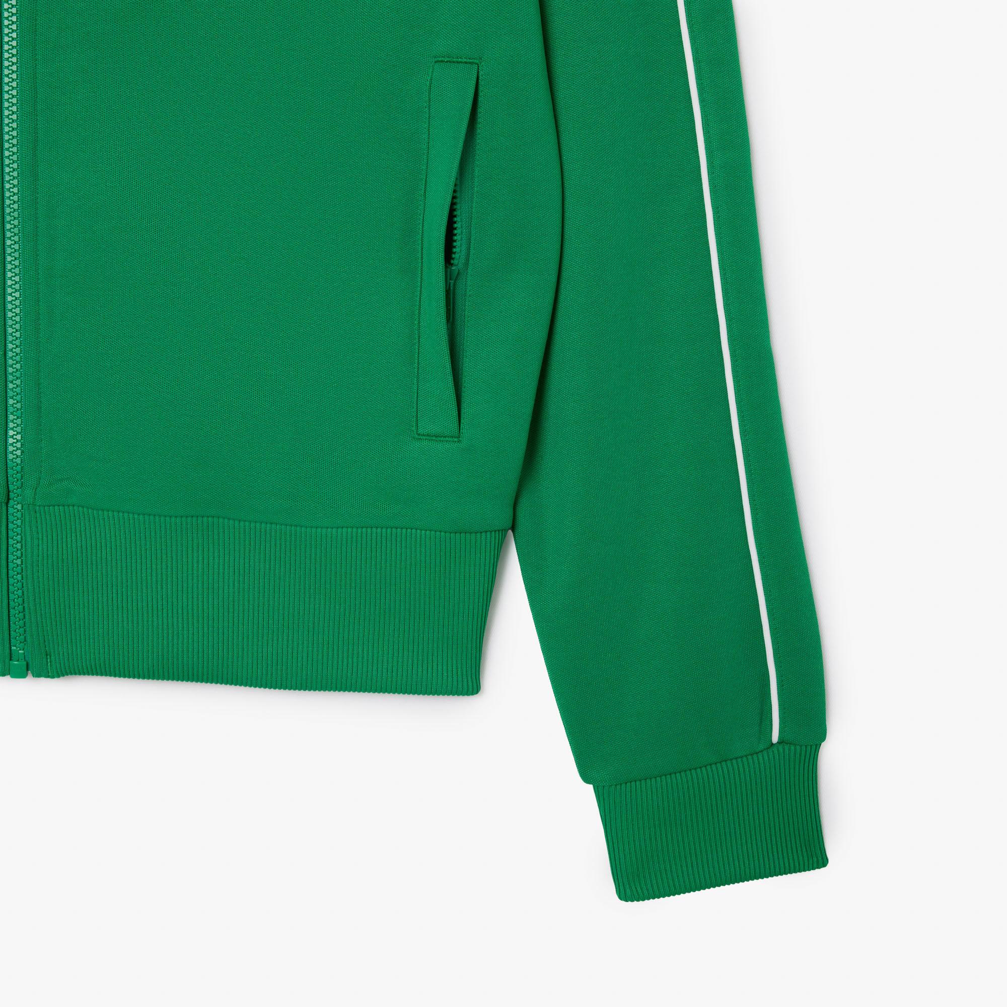 Erkek Regular Fit Fermuarlı Yeşil Sweatshirt