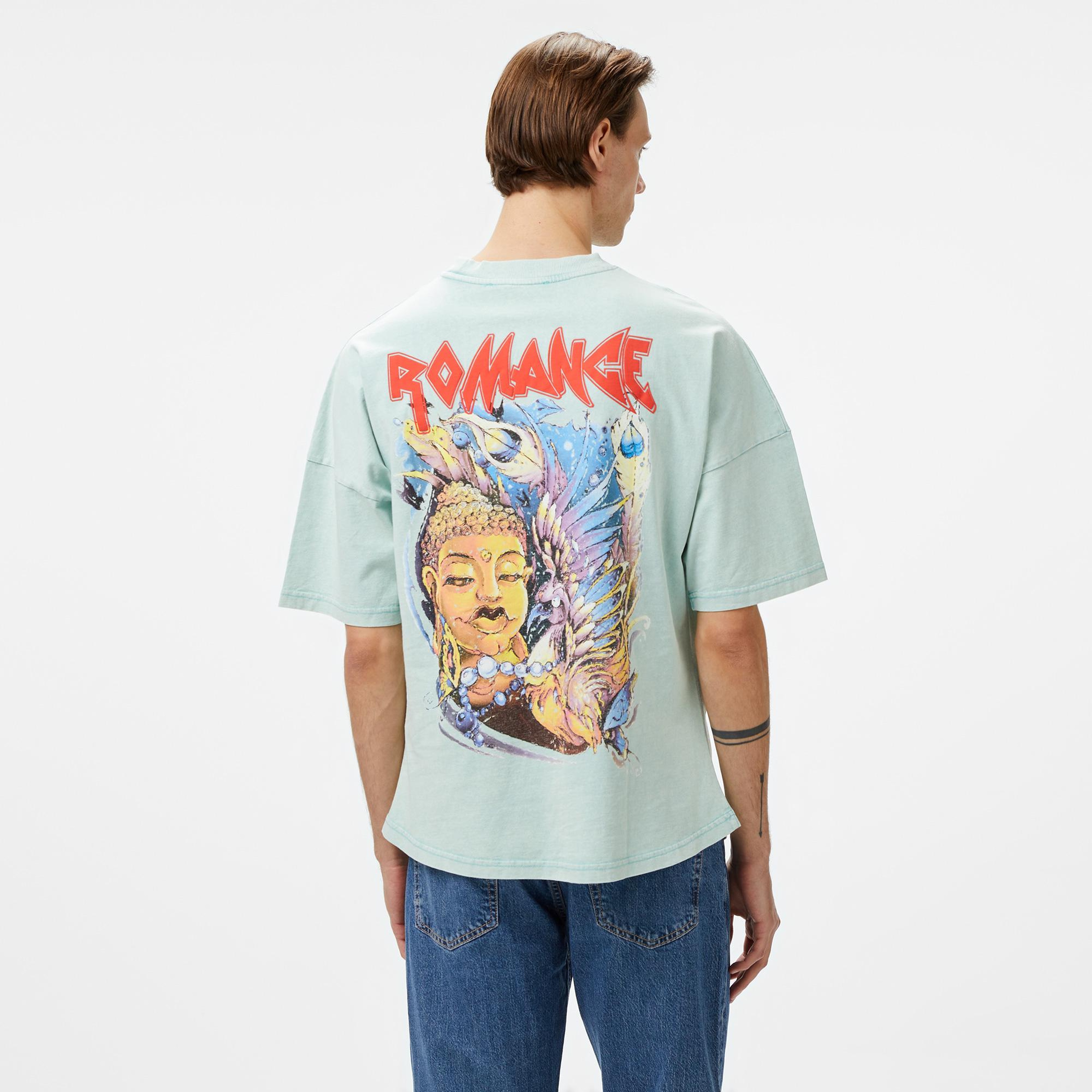 Story Of Angels Soa Budha Dream Water Colour Erkek Mavi T-Shirt