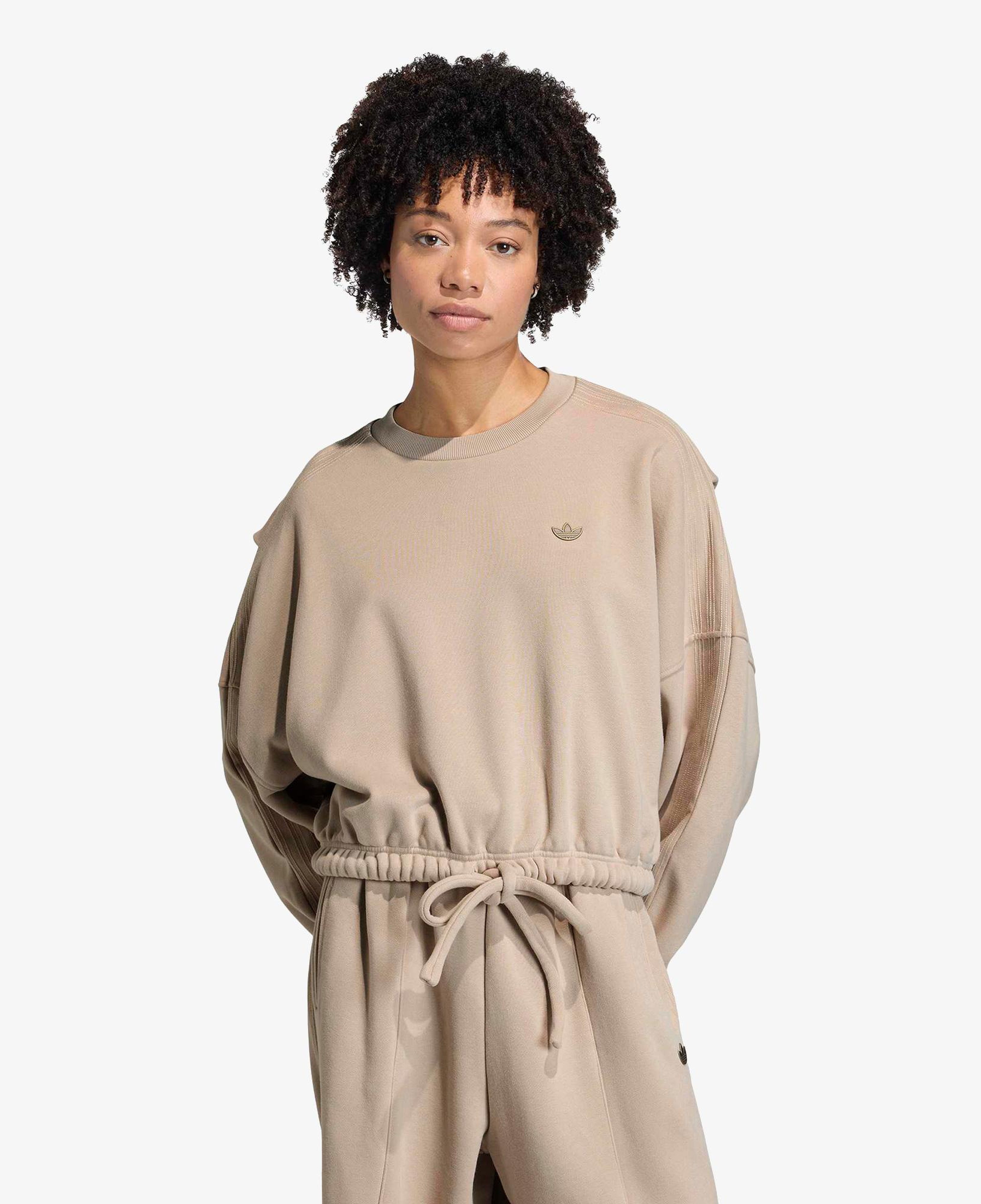 adidas P Essential Os CrKadın Bej Sweatshirt