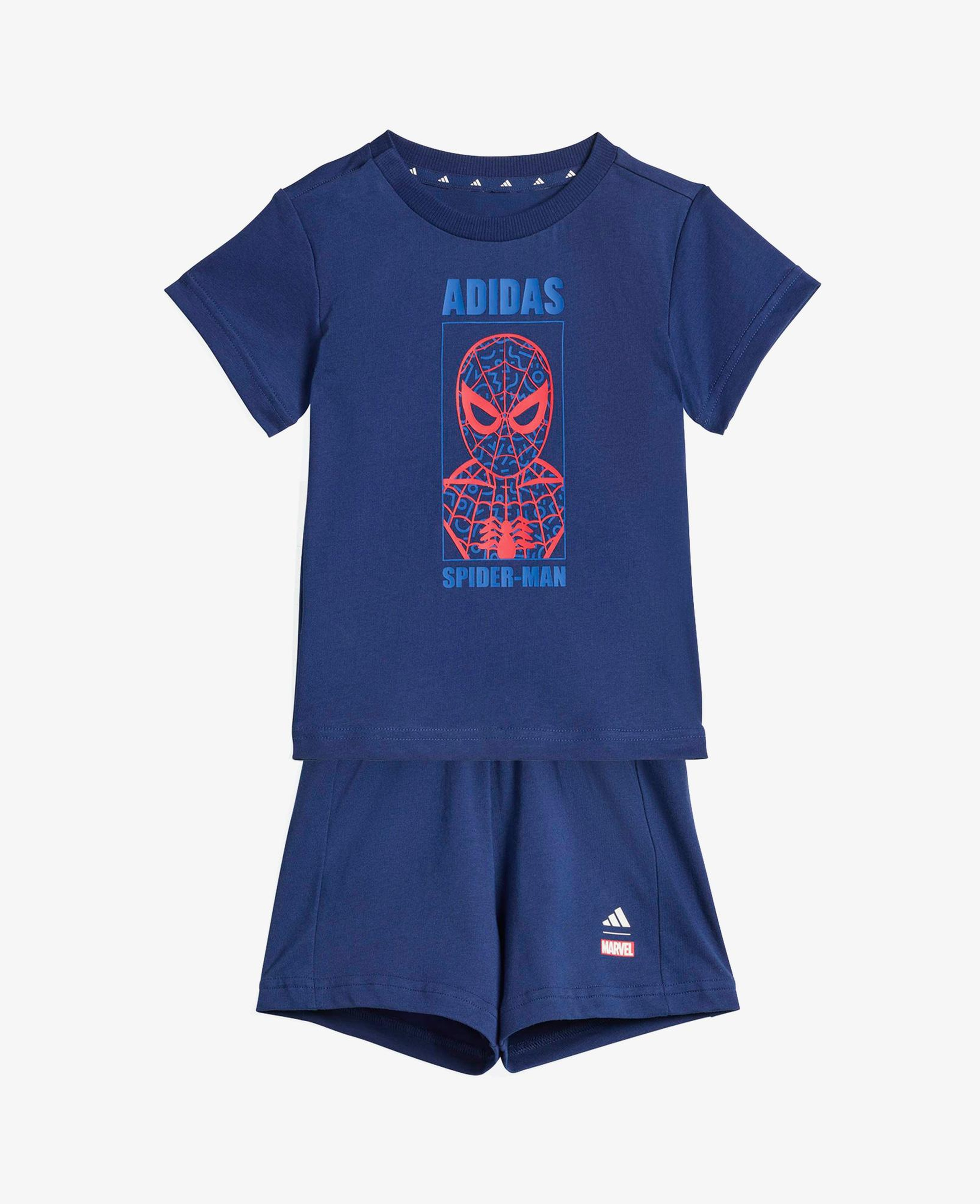 adidas Marvel Set Çocuk Mavi Şort Takım