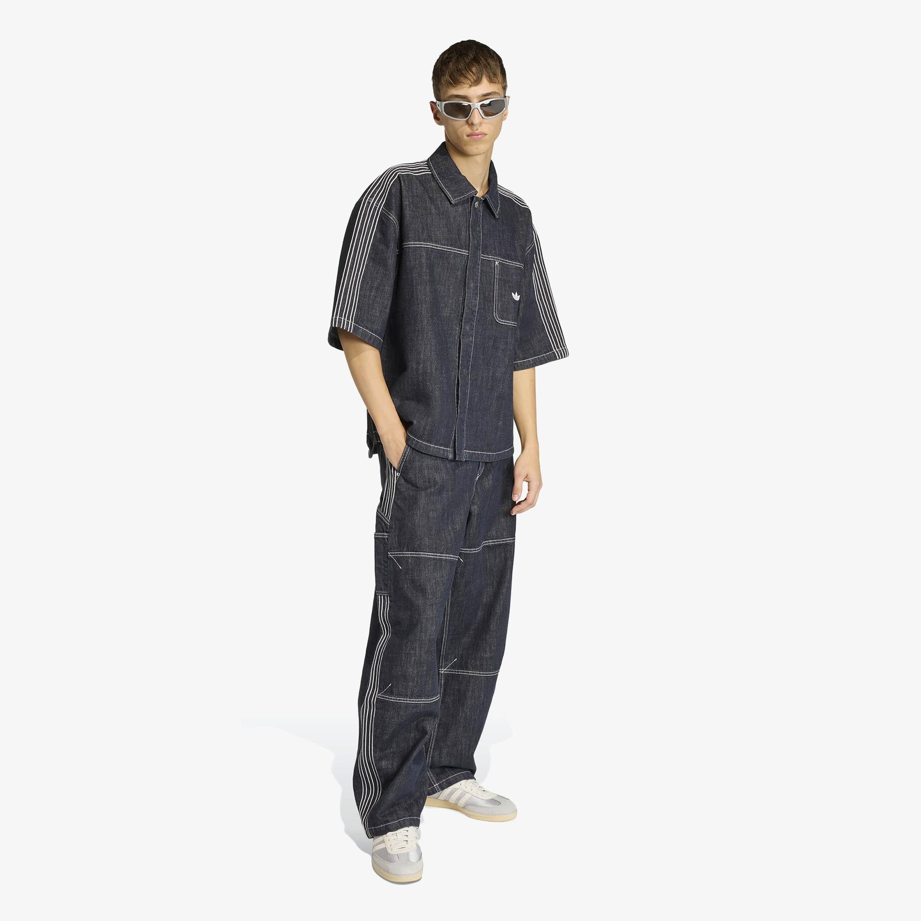 adidas Denim Workpant Erkek Mavi Eşofman Altı