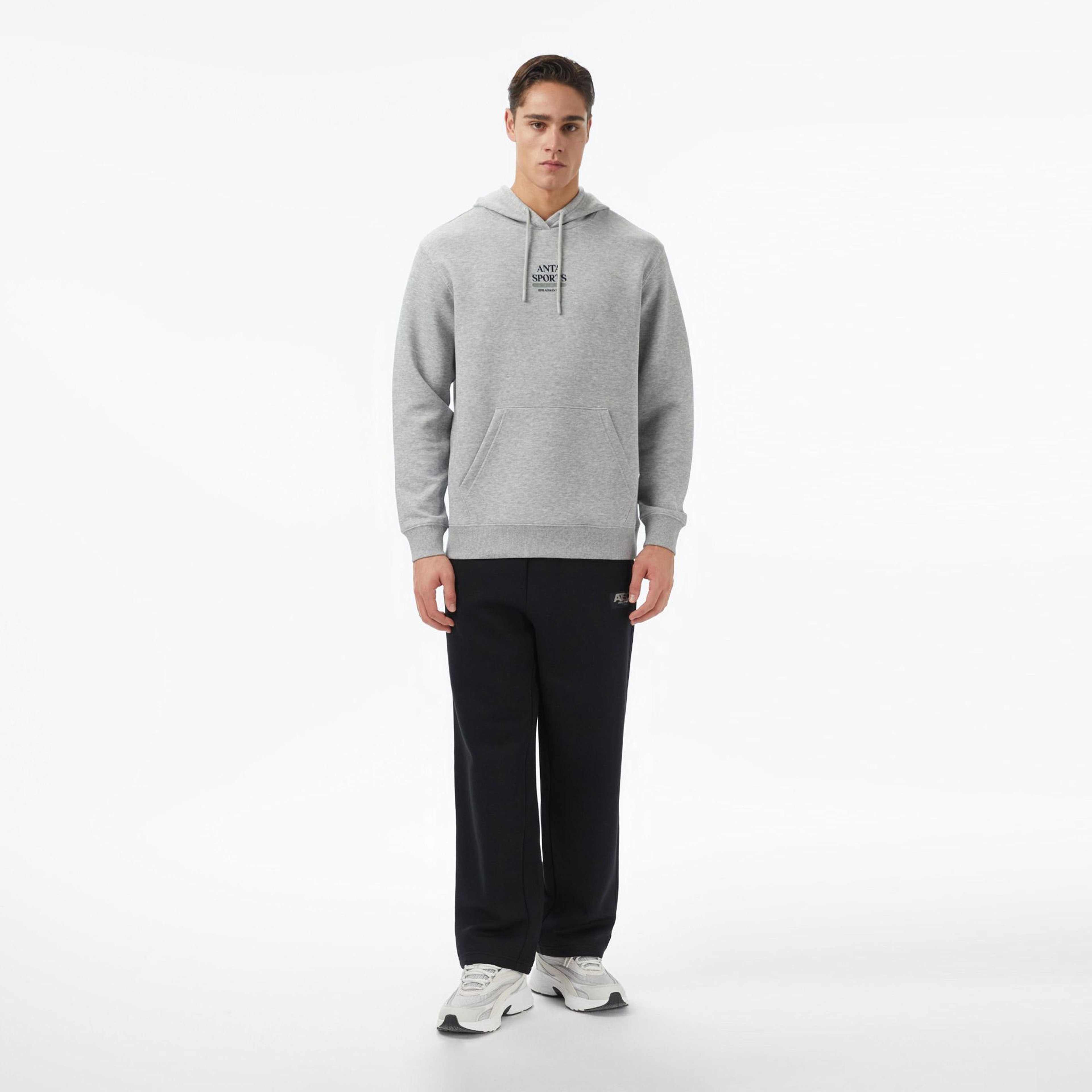 Anta Beach Party Erkek Gri Sweatshirt