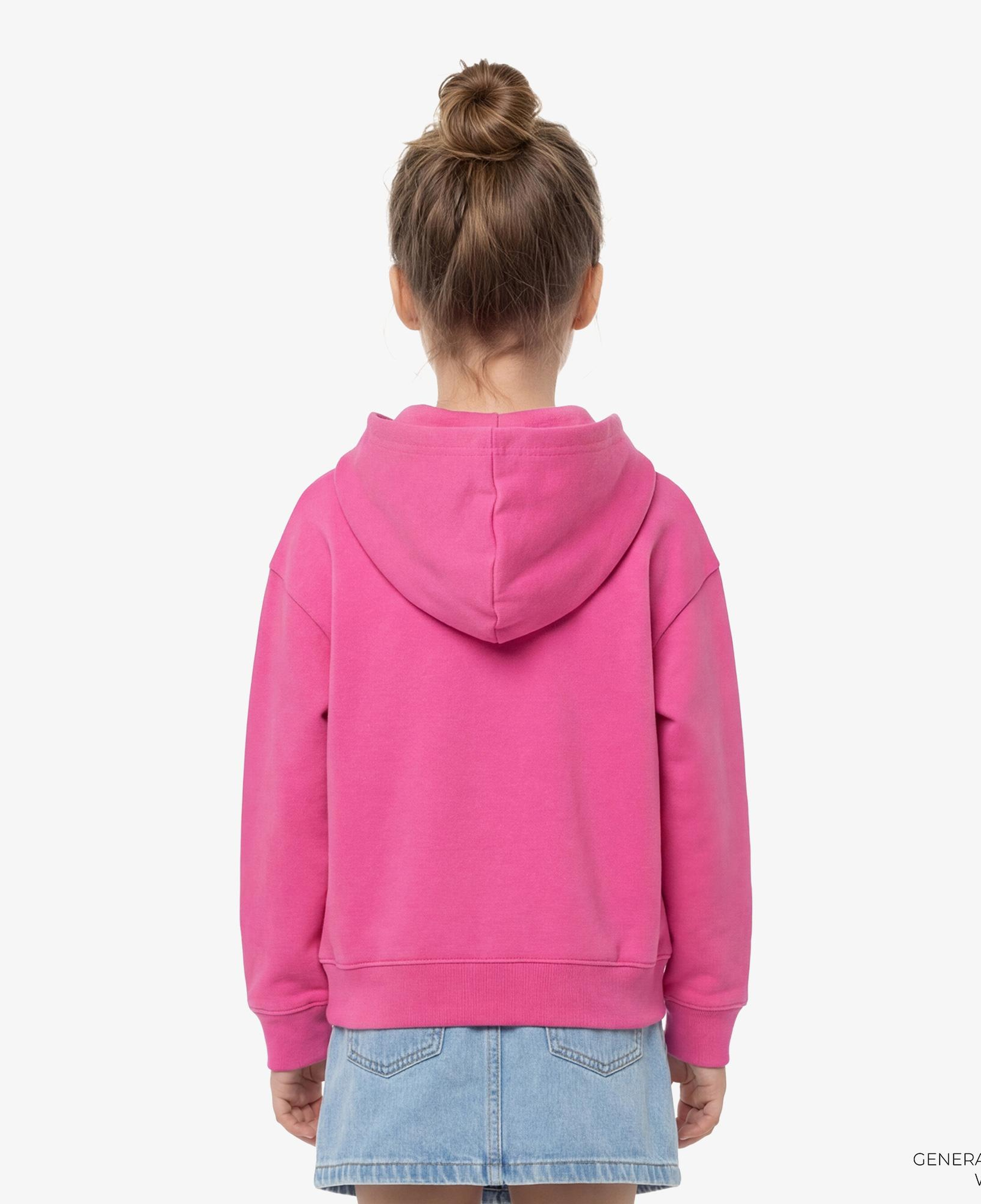 Gap Logo Çiçek Desenli Çocuk Pembe Sweatshirt