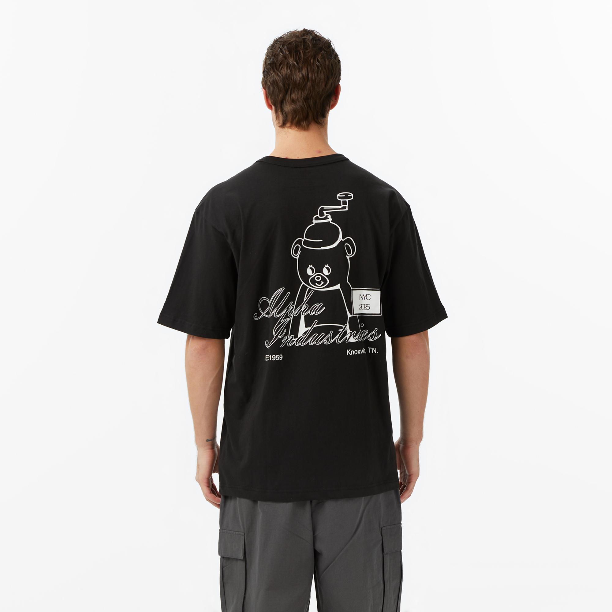 Alpha Industries Toy Bear Erkek Siyah T-Shirt