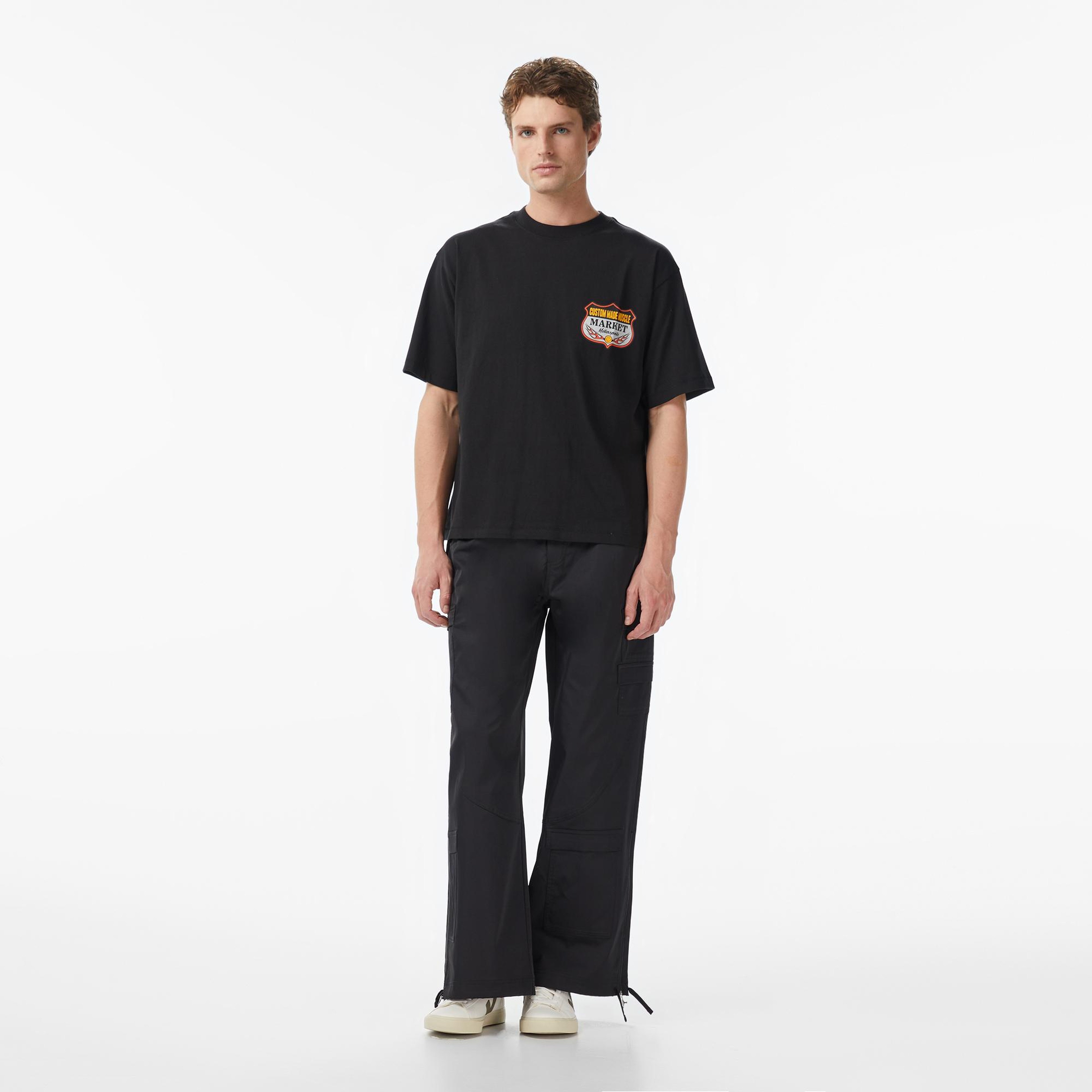 Market Smiley Burnt Rubber Erkek Gri T-Shirt