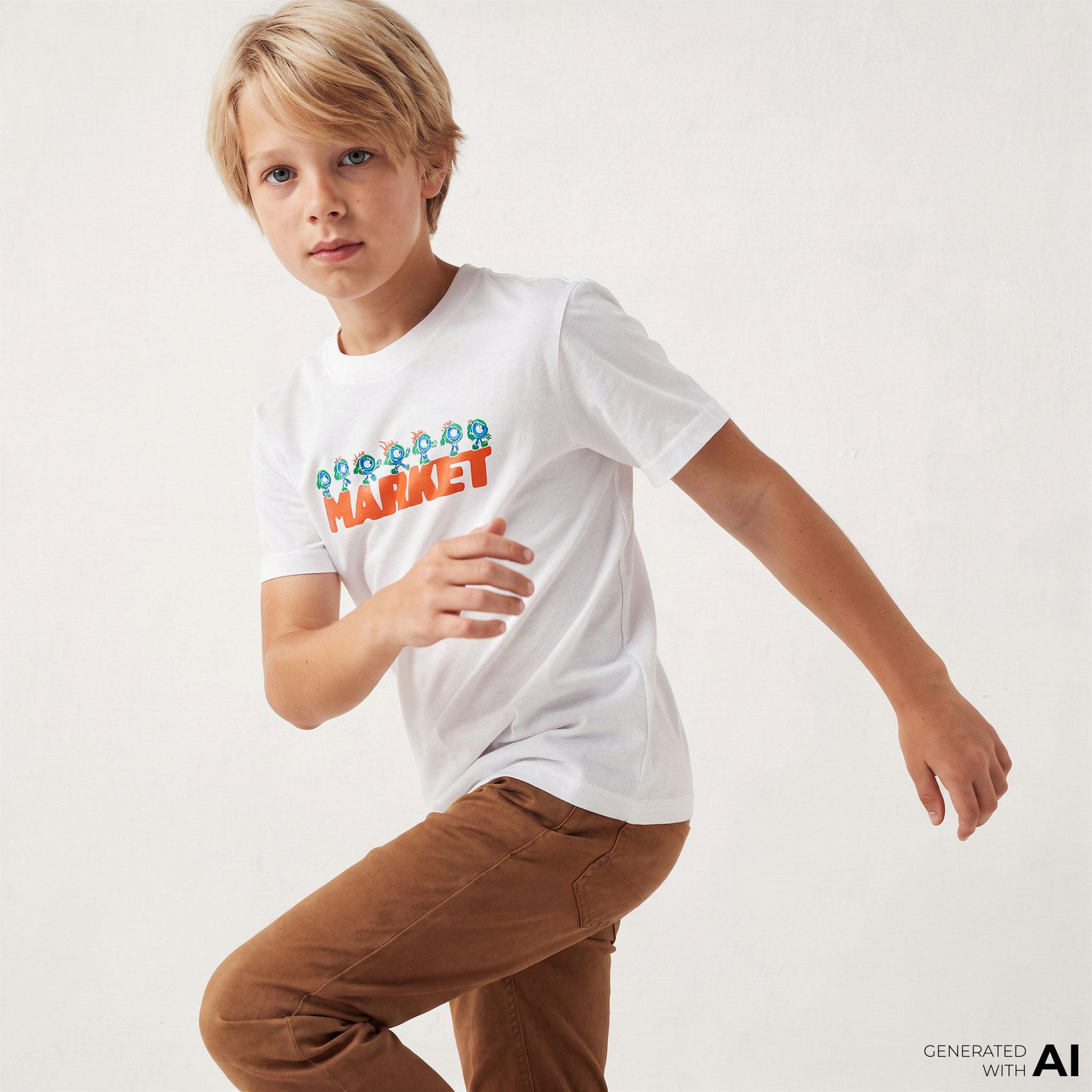 Market Fire Frolic Beyaz T-Shirt