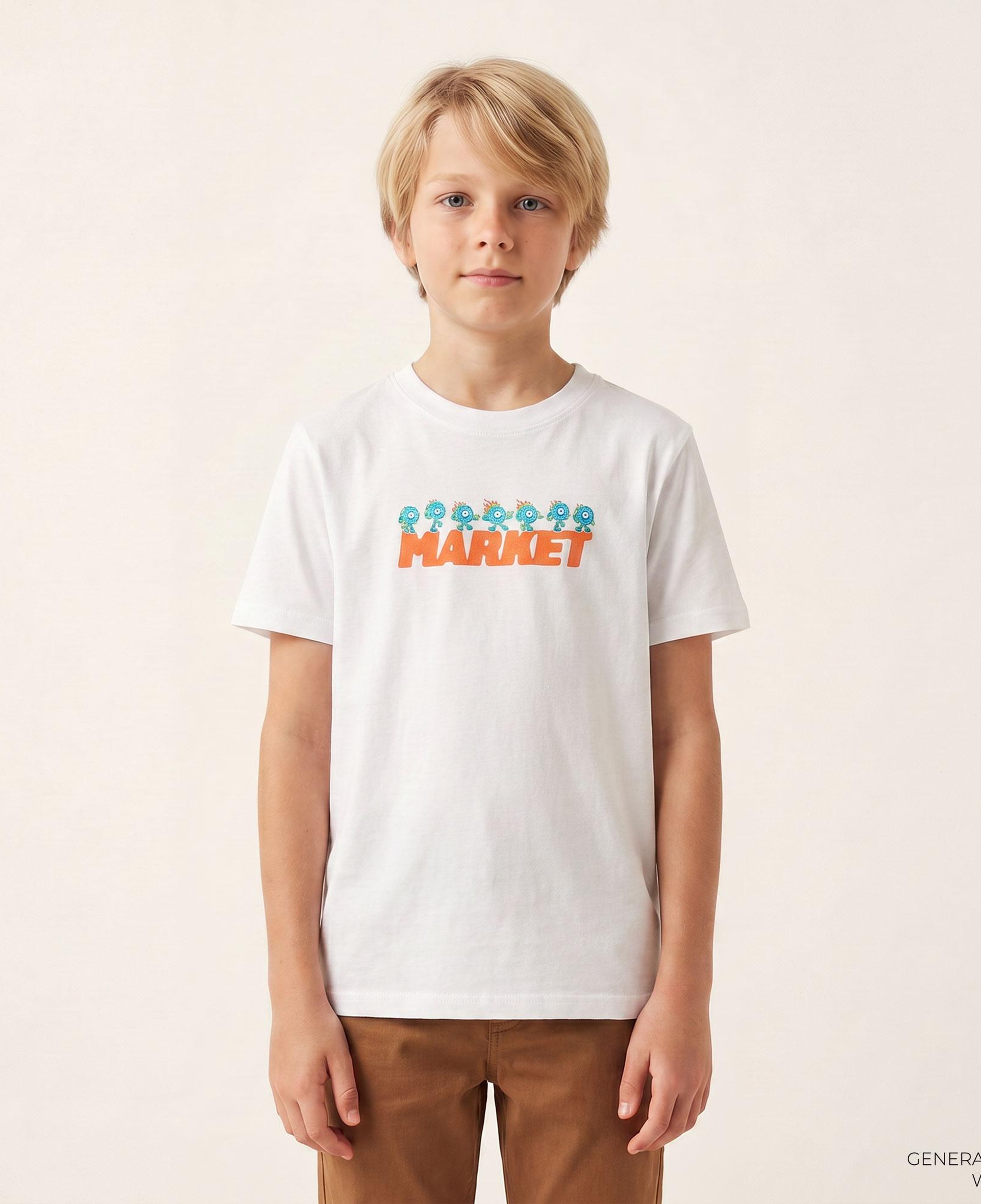 Market Fire Frolic Beyaz T-Shirt