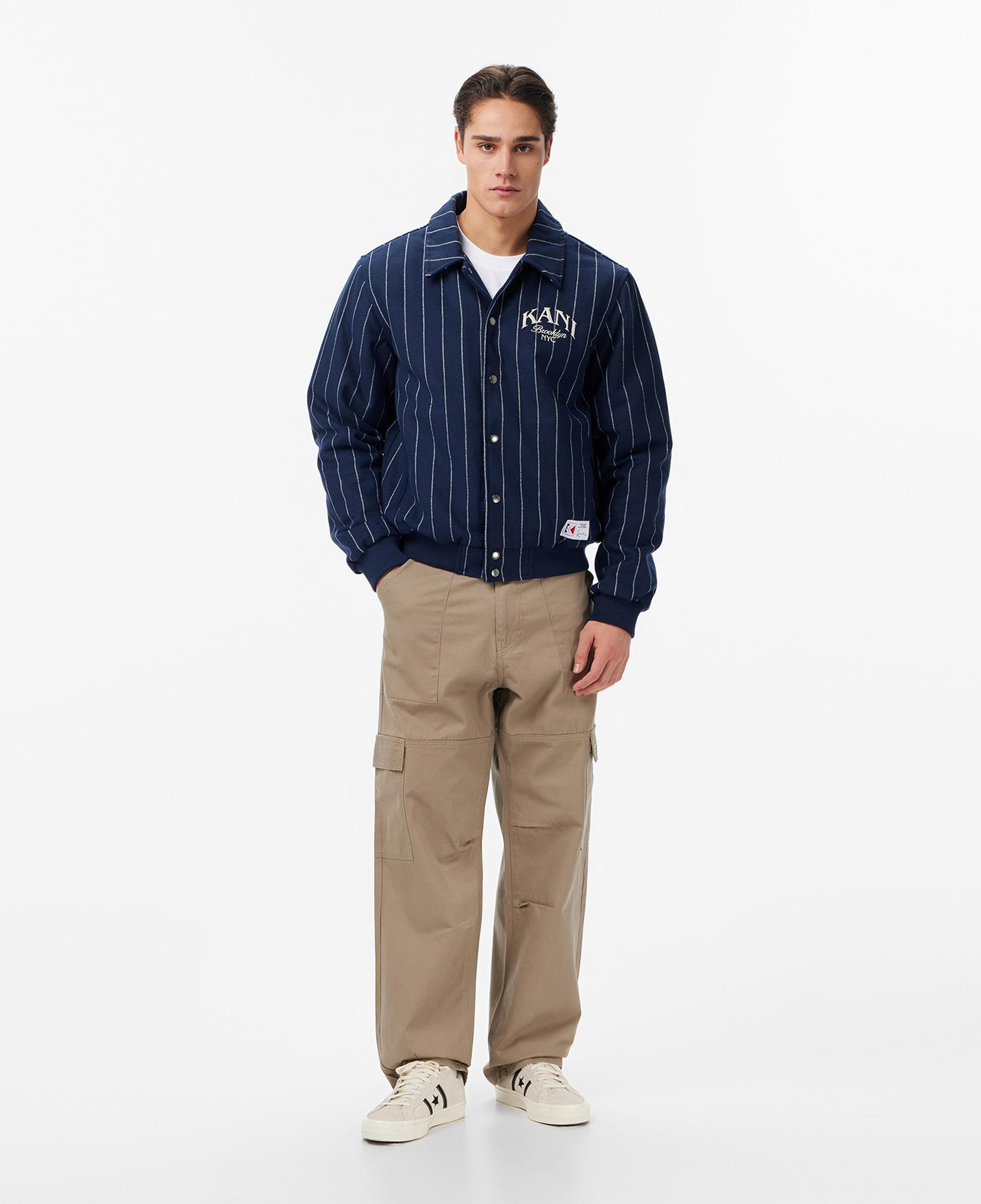 Karl Kani Pinstripes Wool Erkek Mavi Ceket