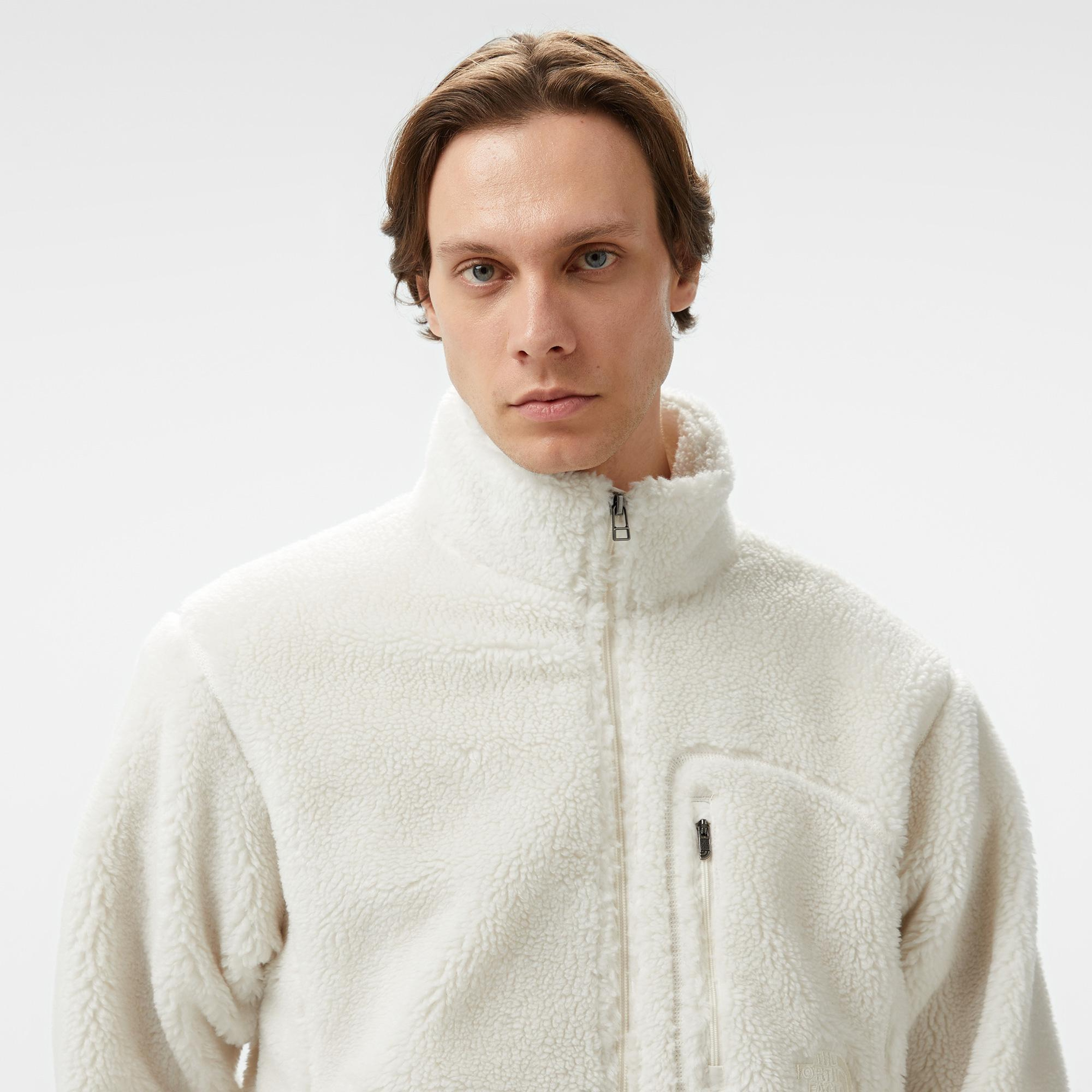 The North Face Extreme Pile Full Zipped Erkek Beyaz Polar Ceket