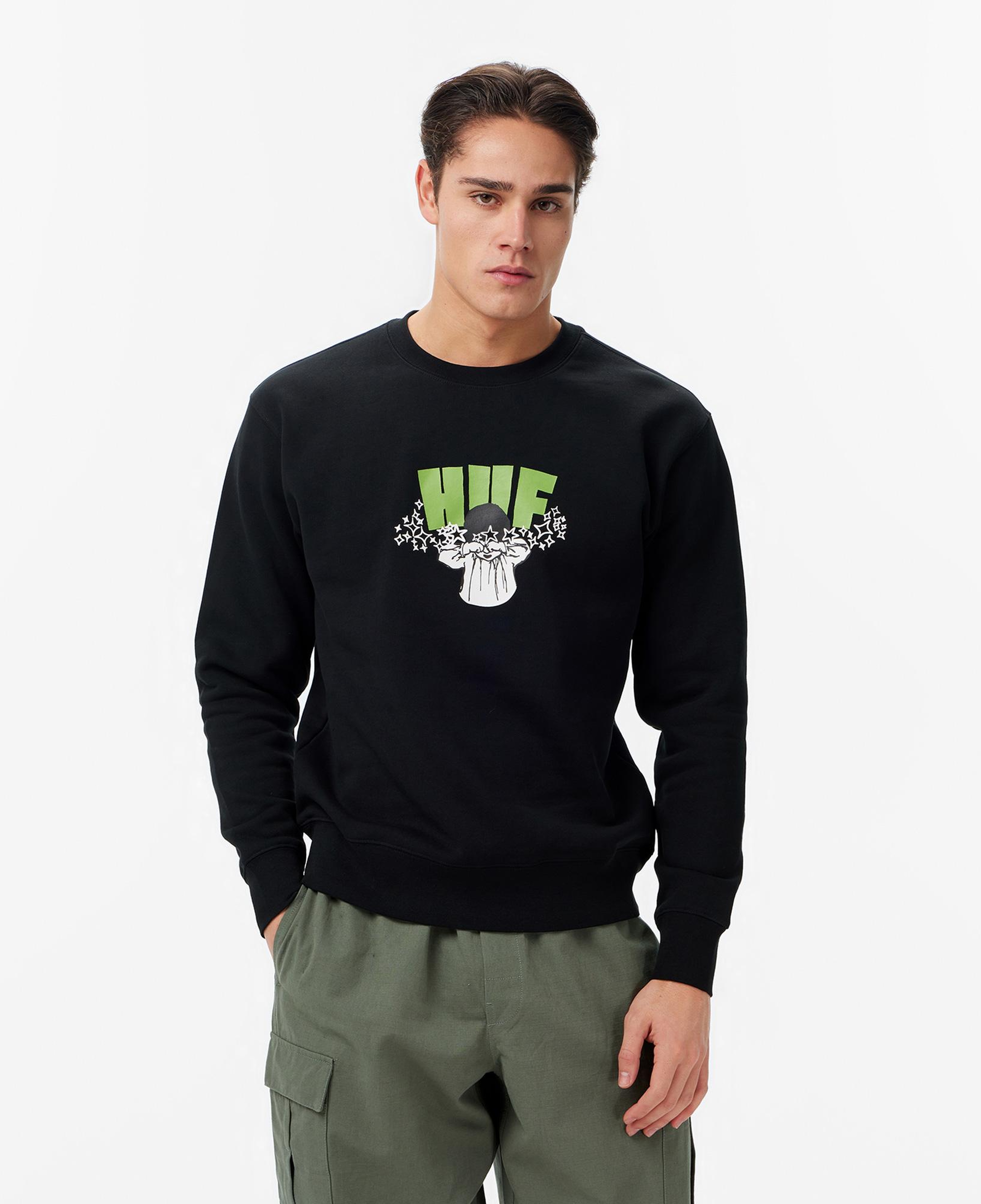 Huf Dazed Crewneck Erkek Siyah Sweatshirt