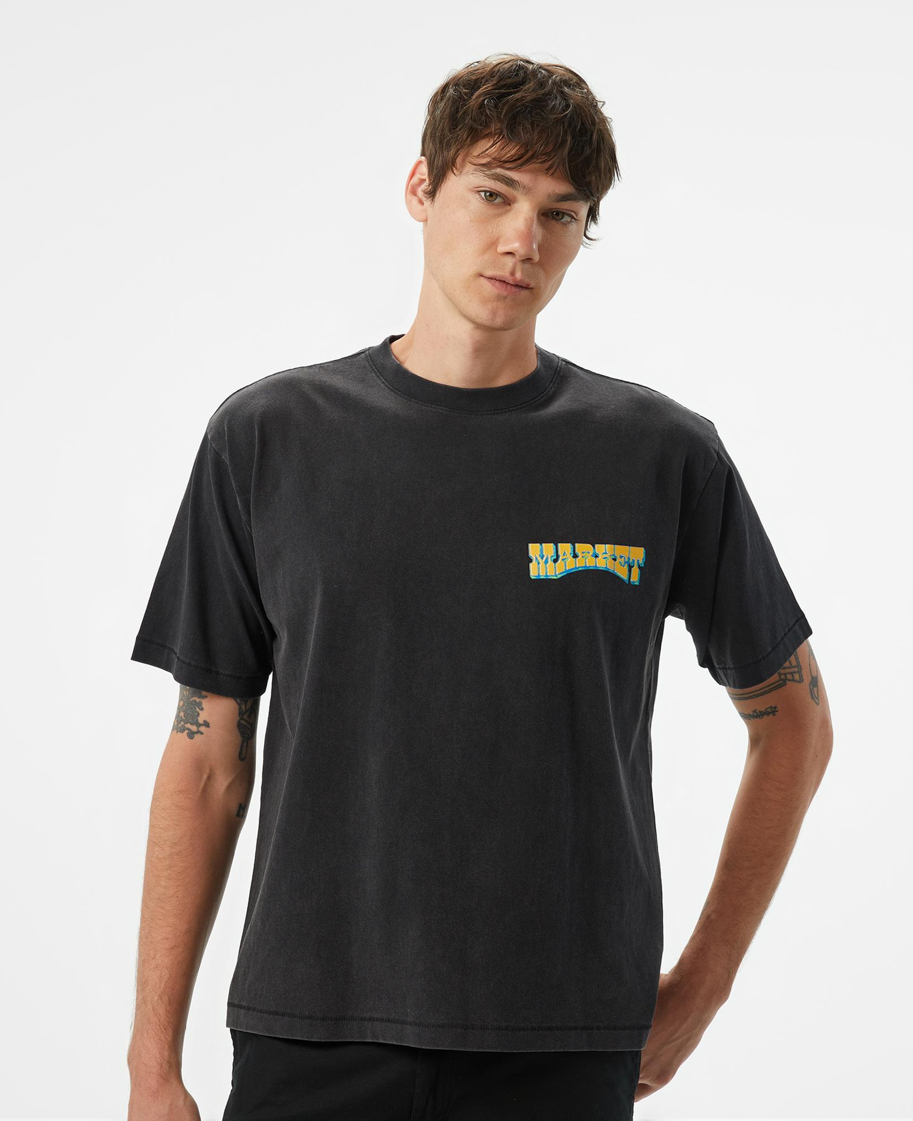 The Market 'Farmers' Unisex Siyah T-Shirt