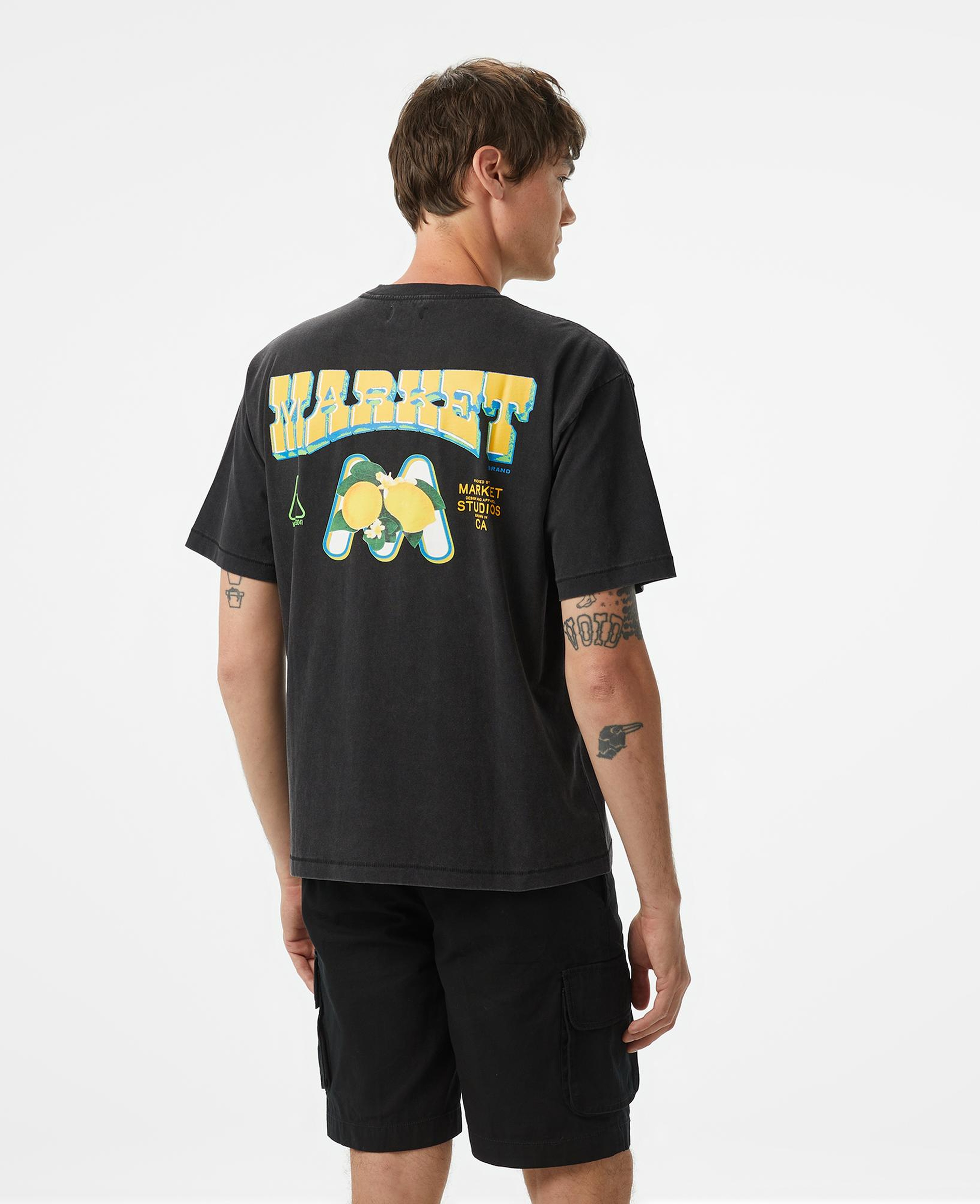 The Market 'Farmers' Unisex Siyah T-Shirt