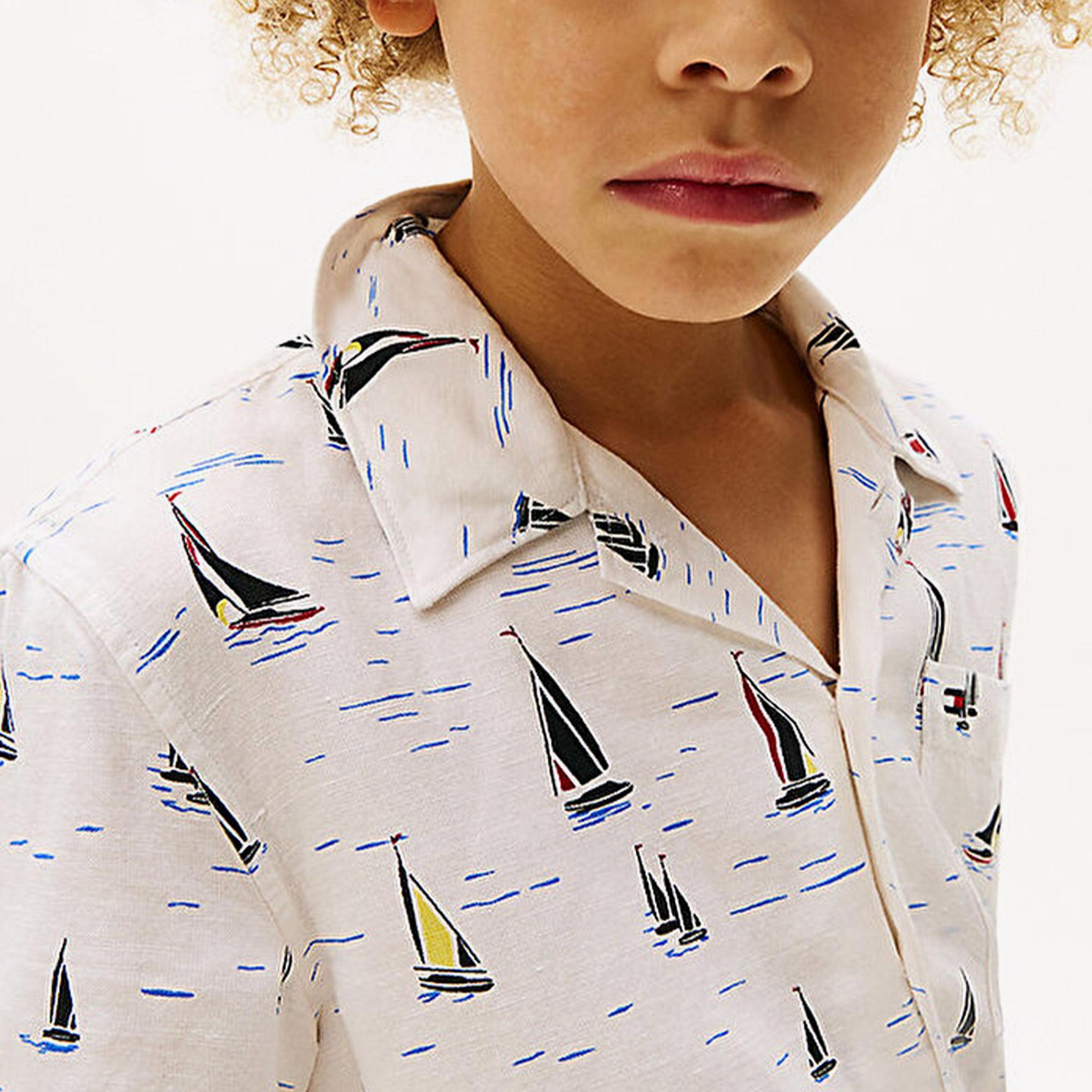 Tommy Hilfiger Çocuk Beyaz Gömlek