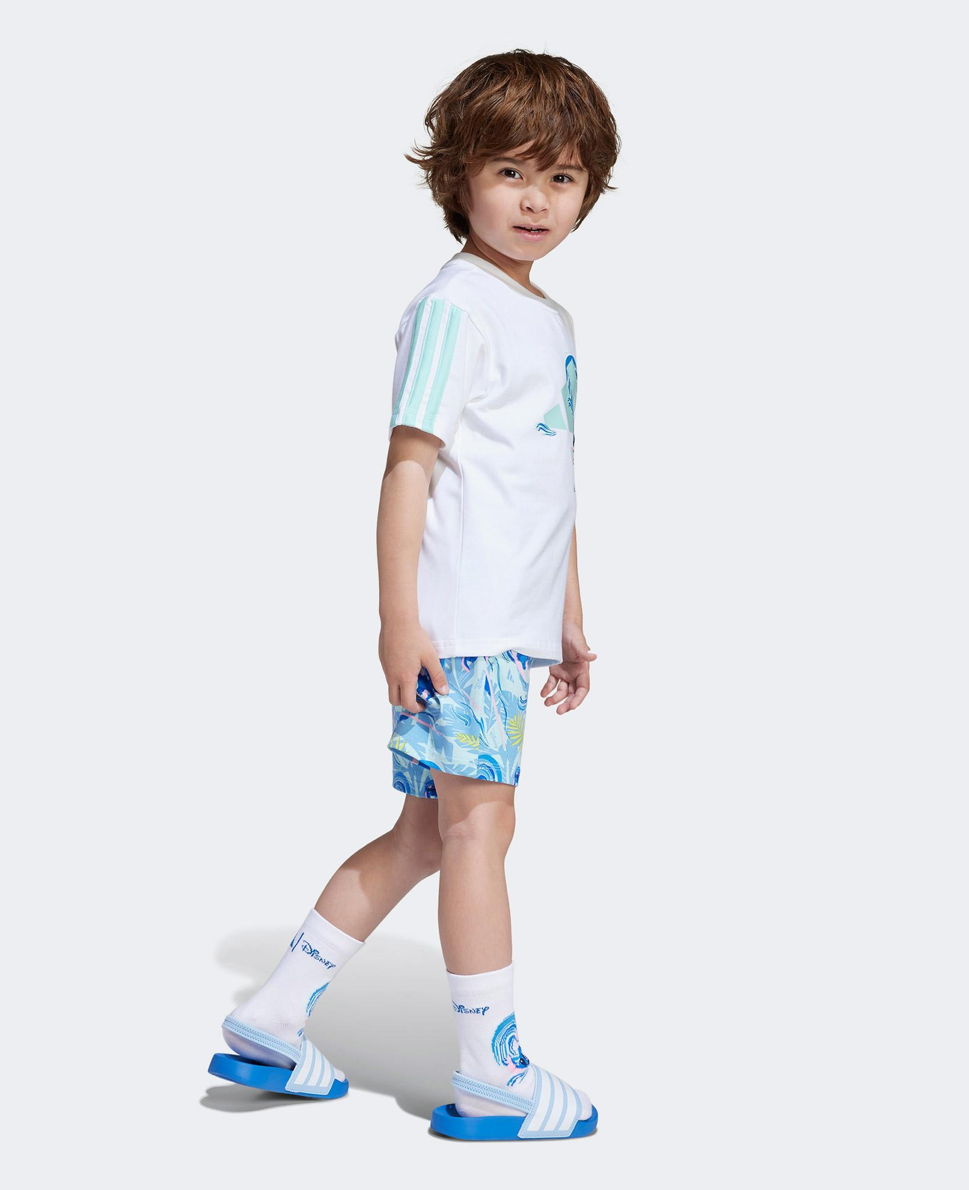 adidas Disney Lilo&Stich Çocuk Beyaz/Mavi Şort Takımı