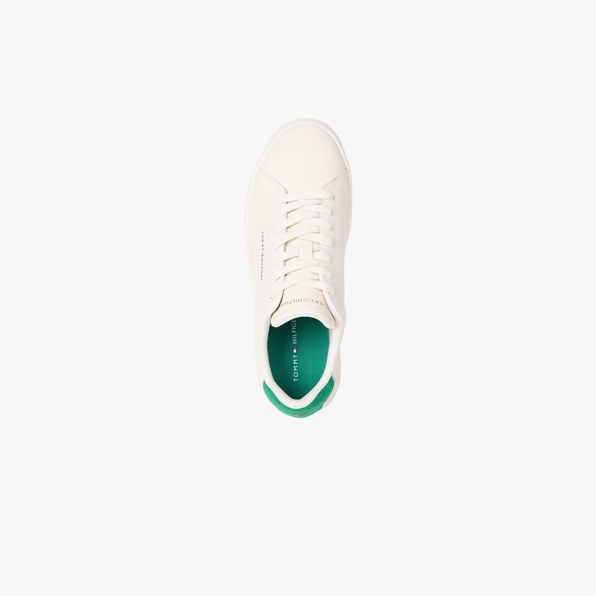 Tommy Hilfiger Court Leather Detail Essential Erkek Bej Spor Ayakkabı