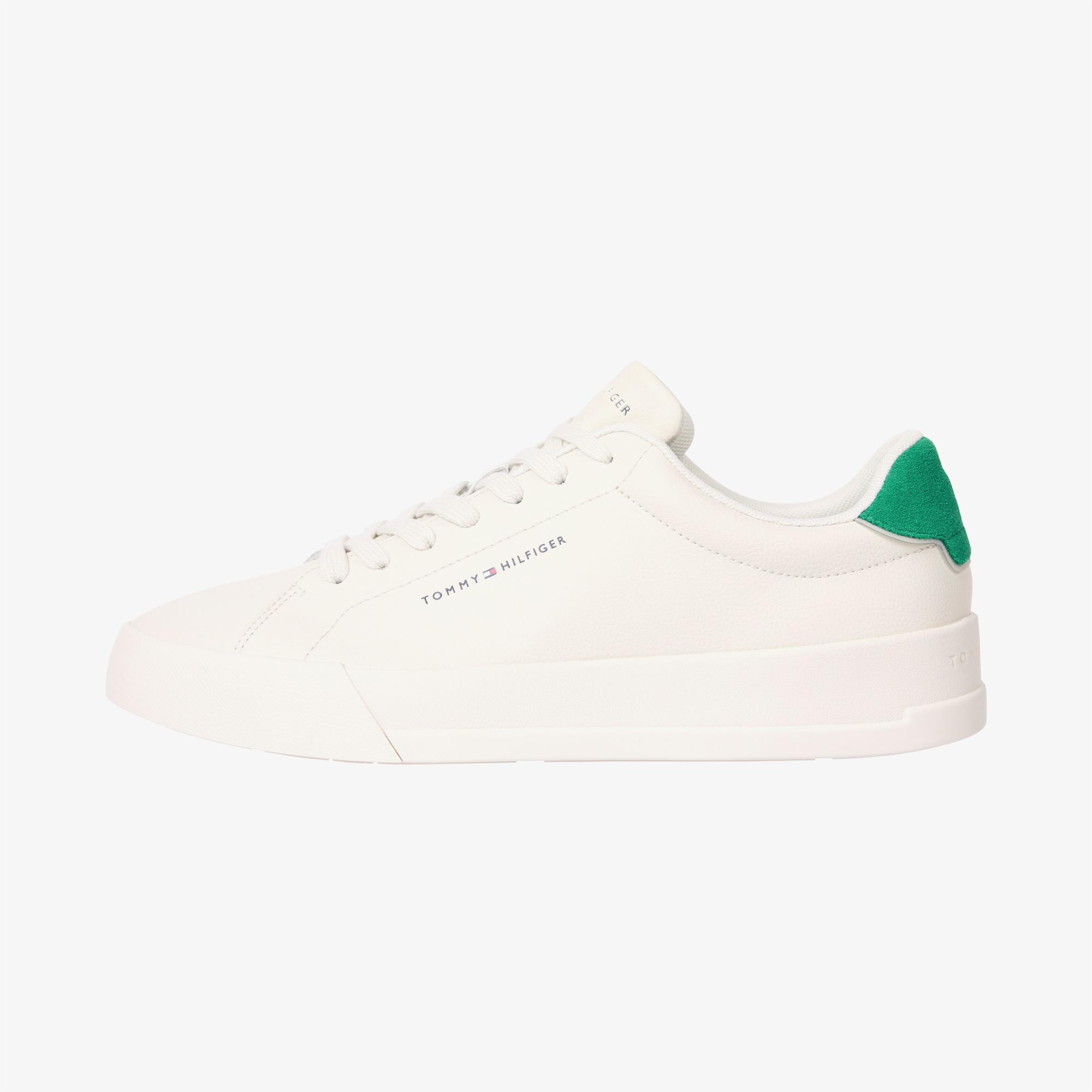 Tommy Hilfiger Court Leather Detail Essential Erkek Bej Spor Ayakkabı