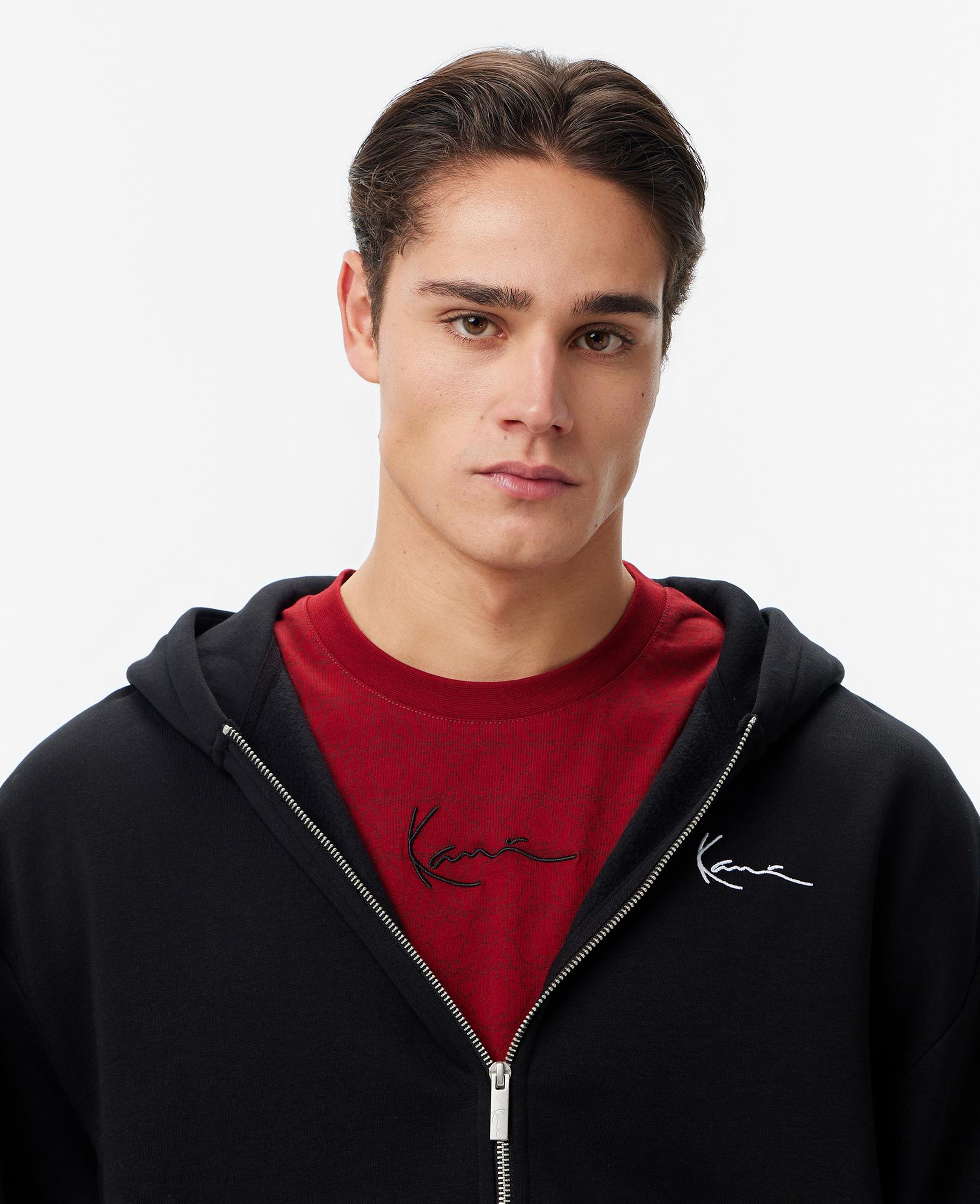Karl Kani Small Chest Signature Essential Oversized Zip Erkek Siyah Sweatshirt