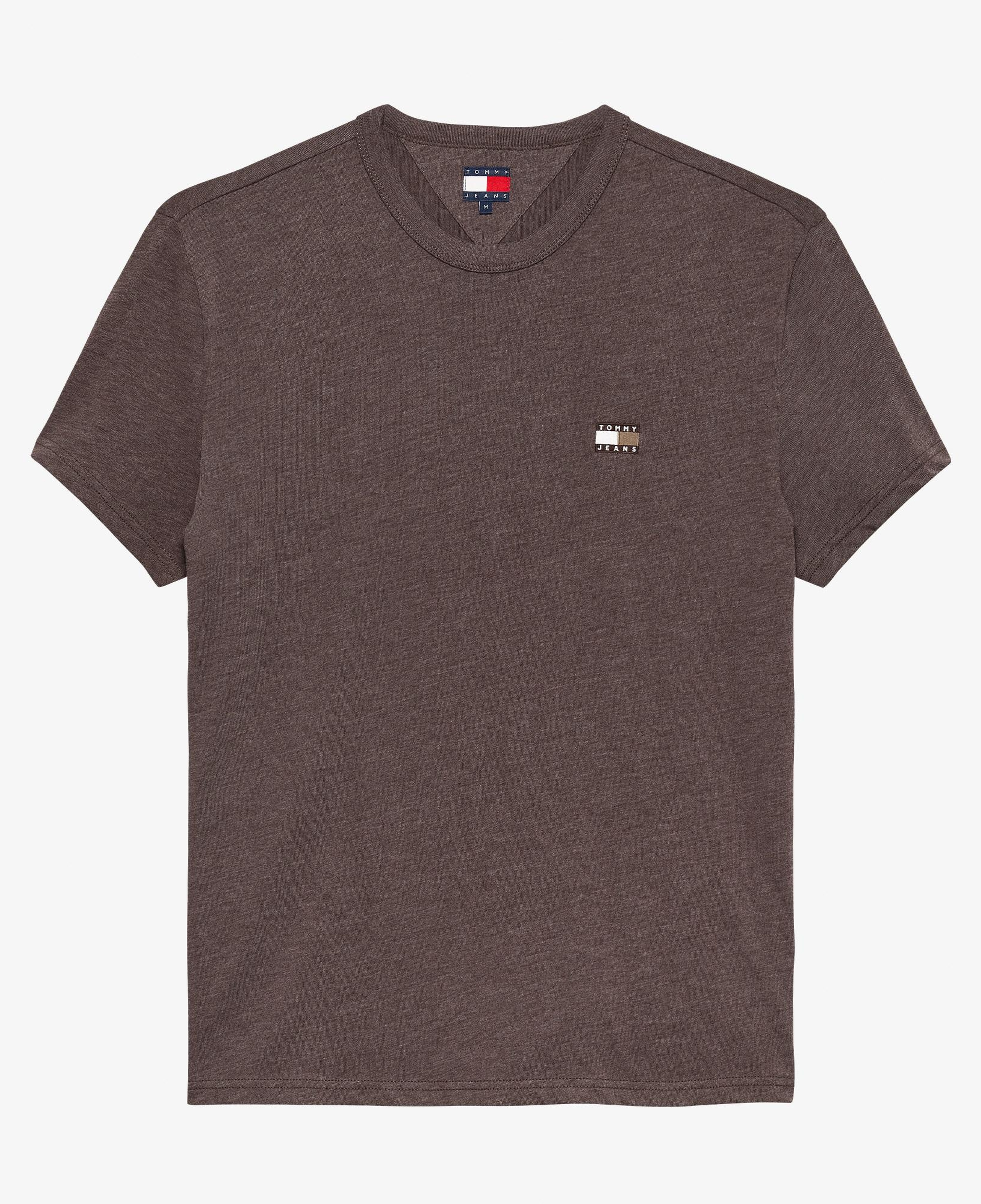 Tommy Hilfiger Jeans Reg Badge Erkek Kahverengi T-Shirt