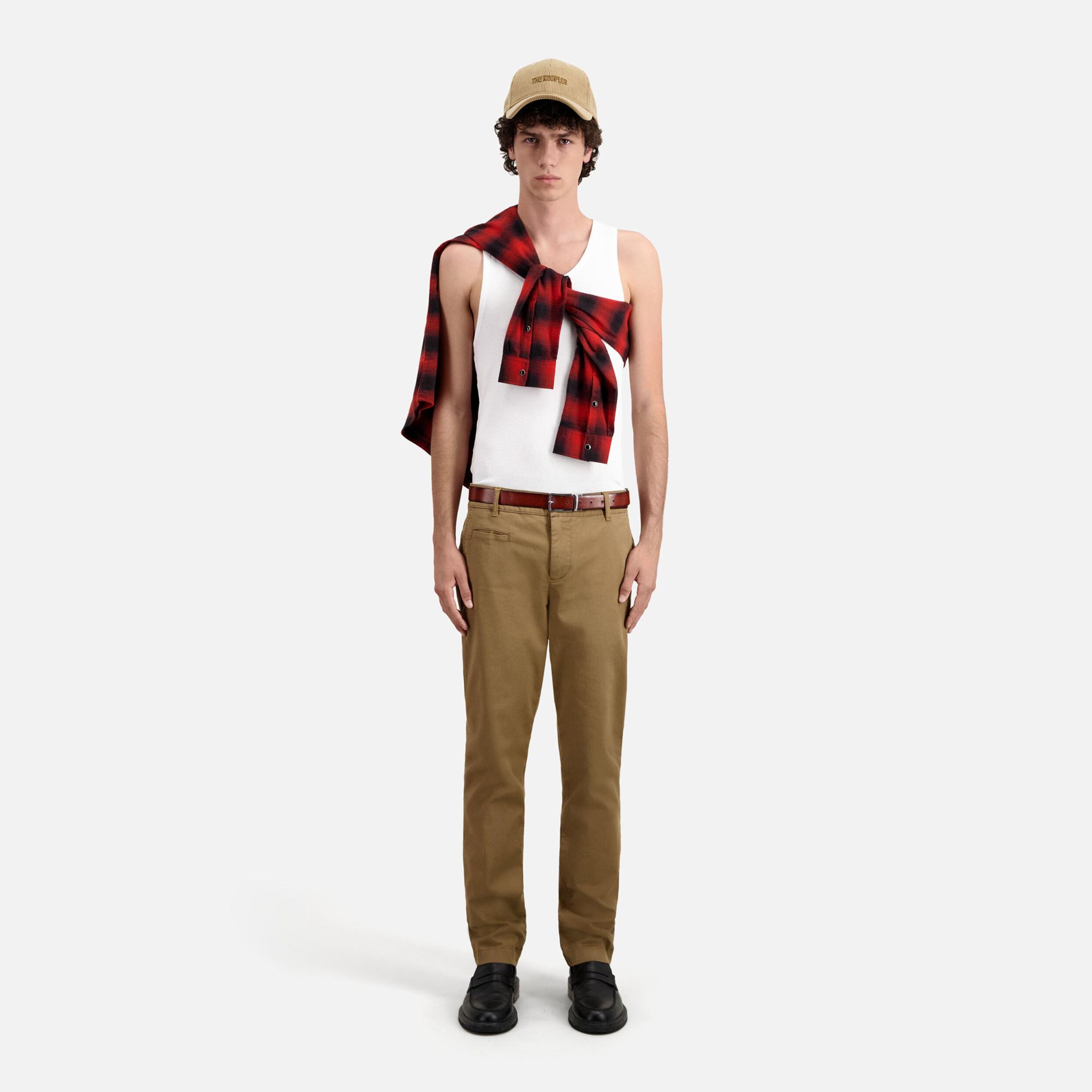 ERKEK STRAIGHT FIT BEJ PANTOLON