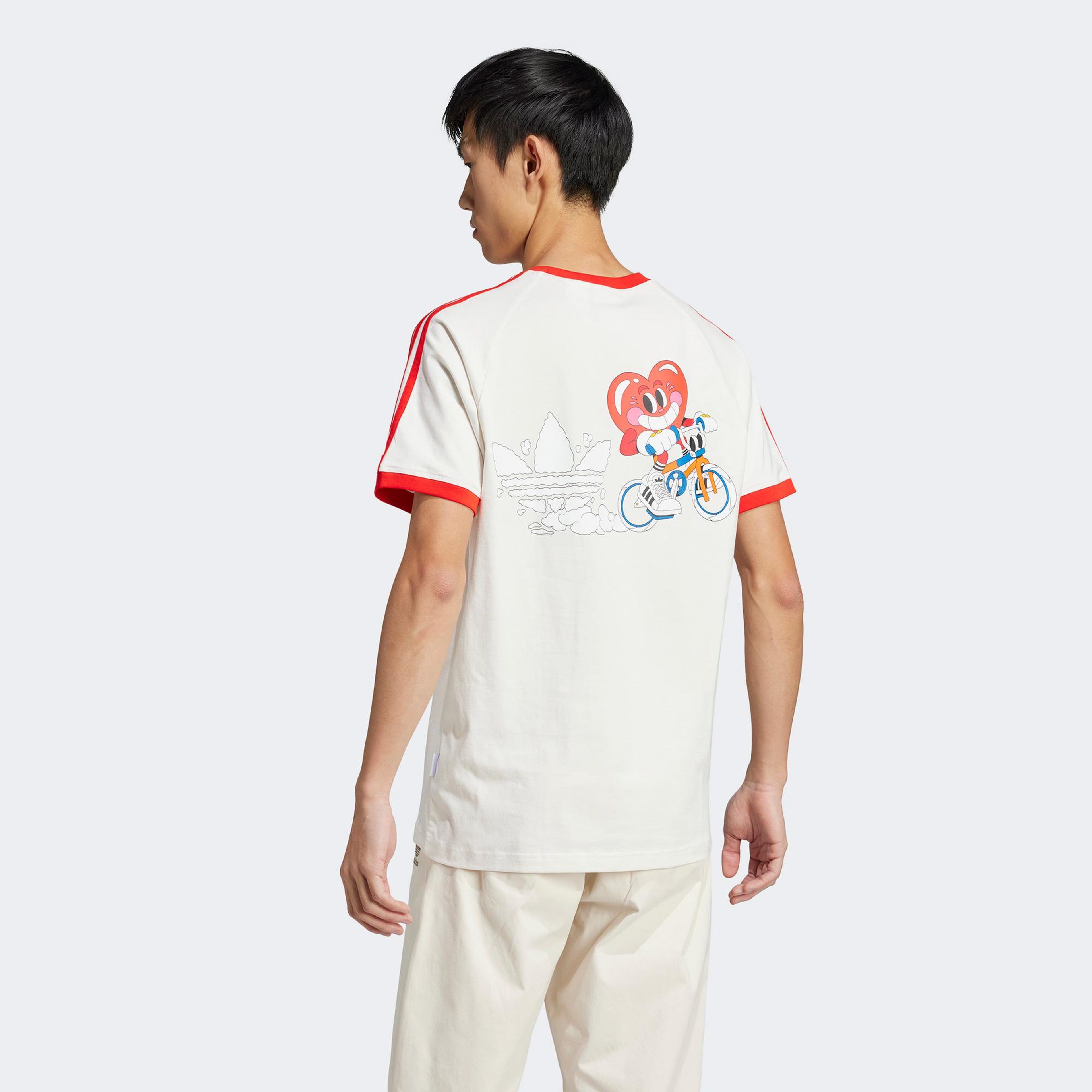 adidas Cali Erkek Beyaz T-Shirt