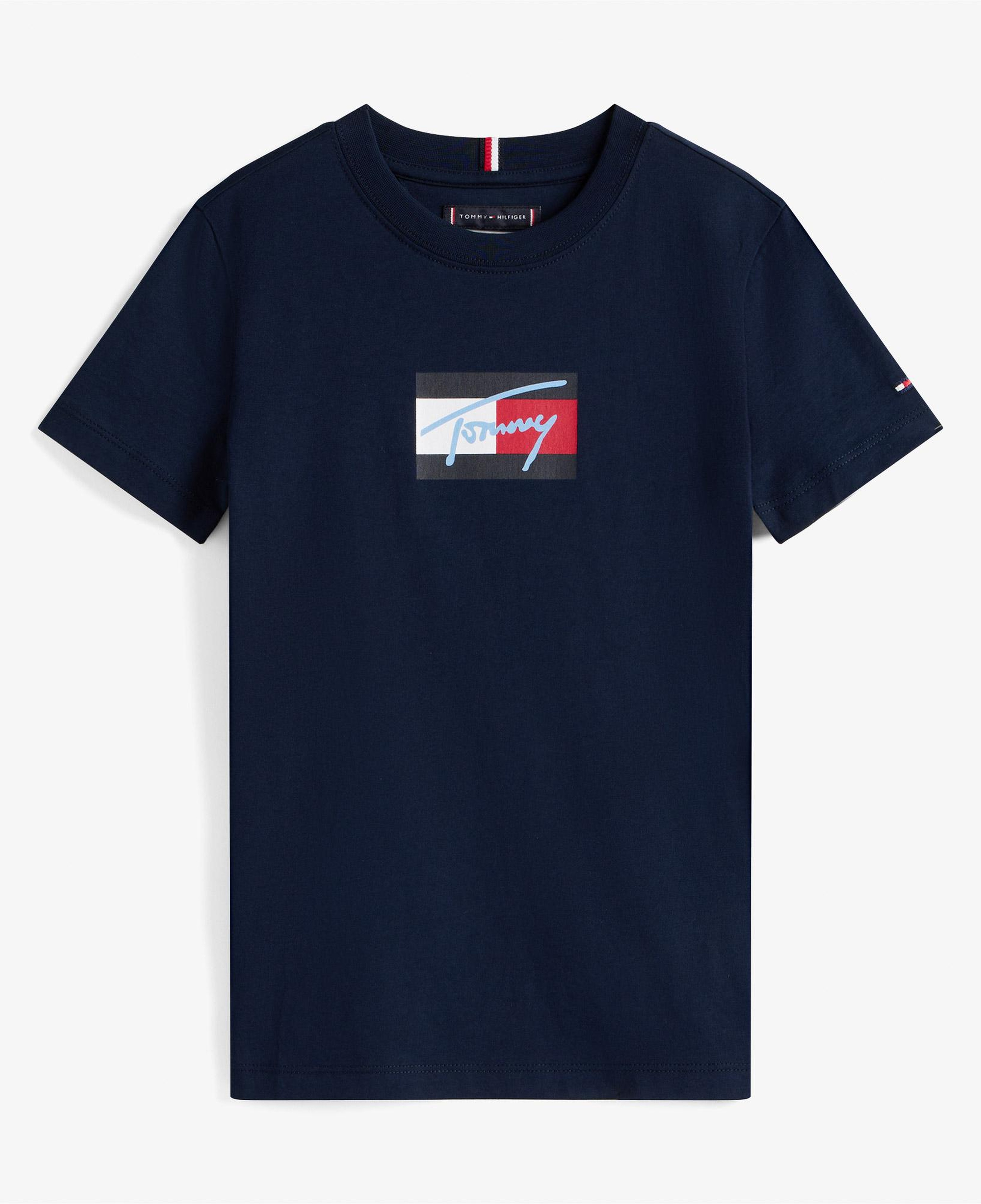 Tommy Hilfiger Flag Çocuk Lacivert T-Shirt