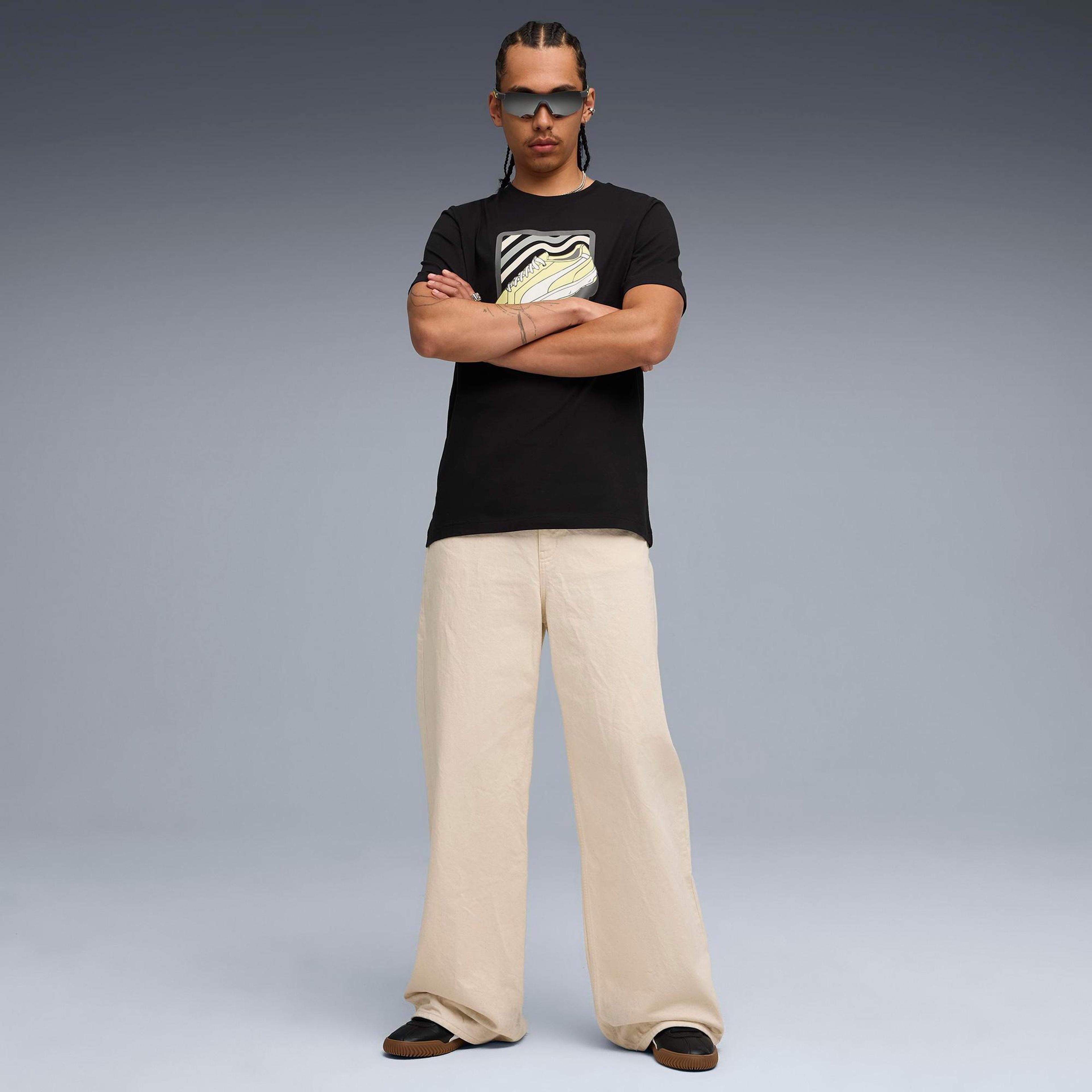 Puma Graphic Erkek Siyah T-Shirt
