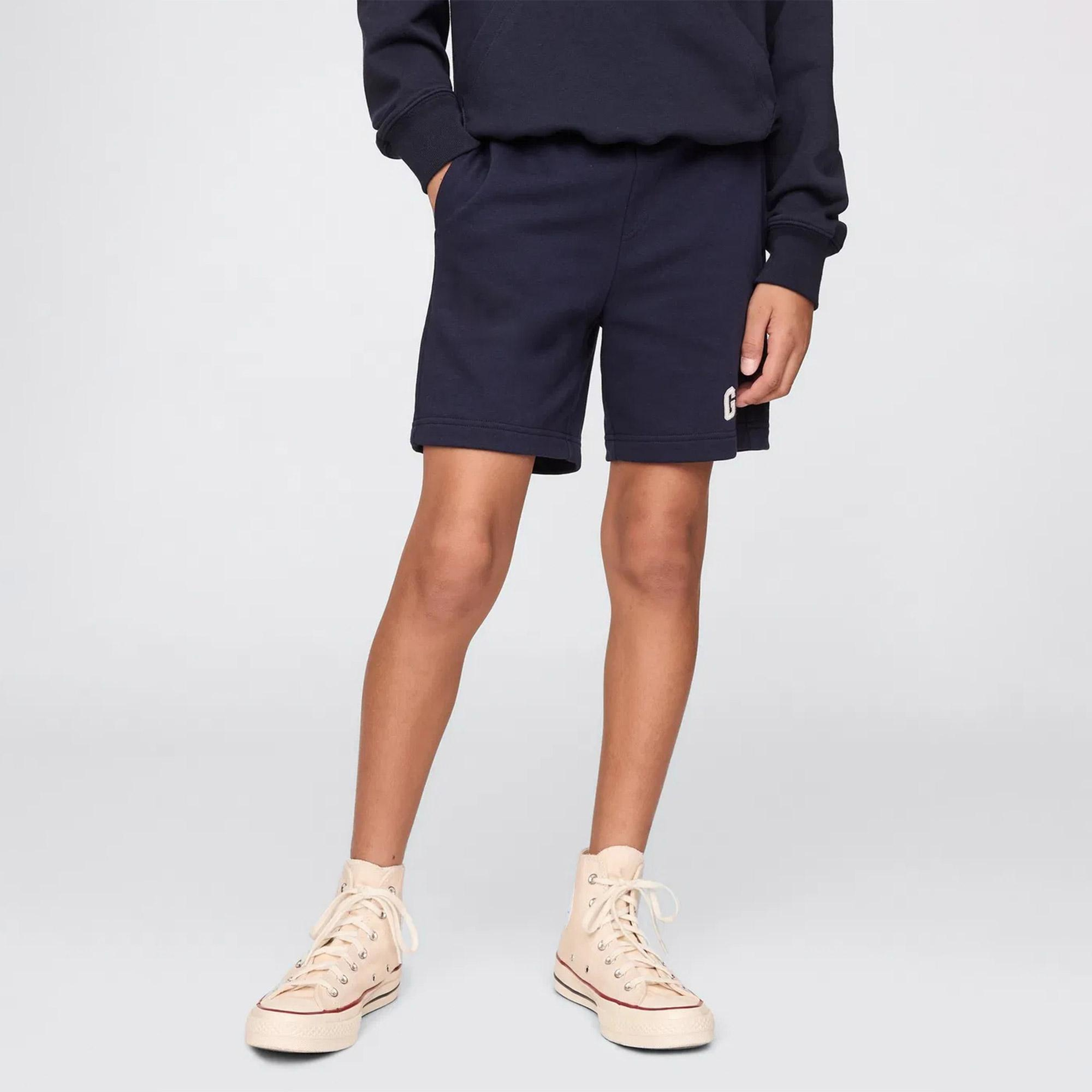 Gap Relaxed Fit French Terry Çocuk Lacivert Şort