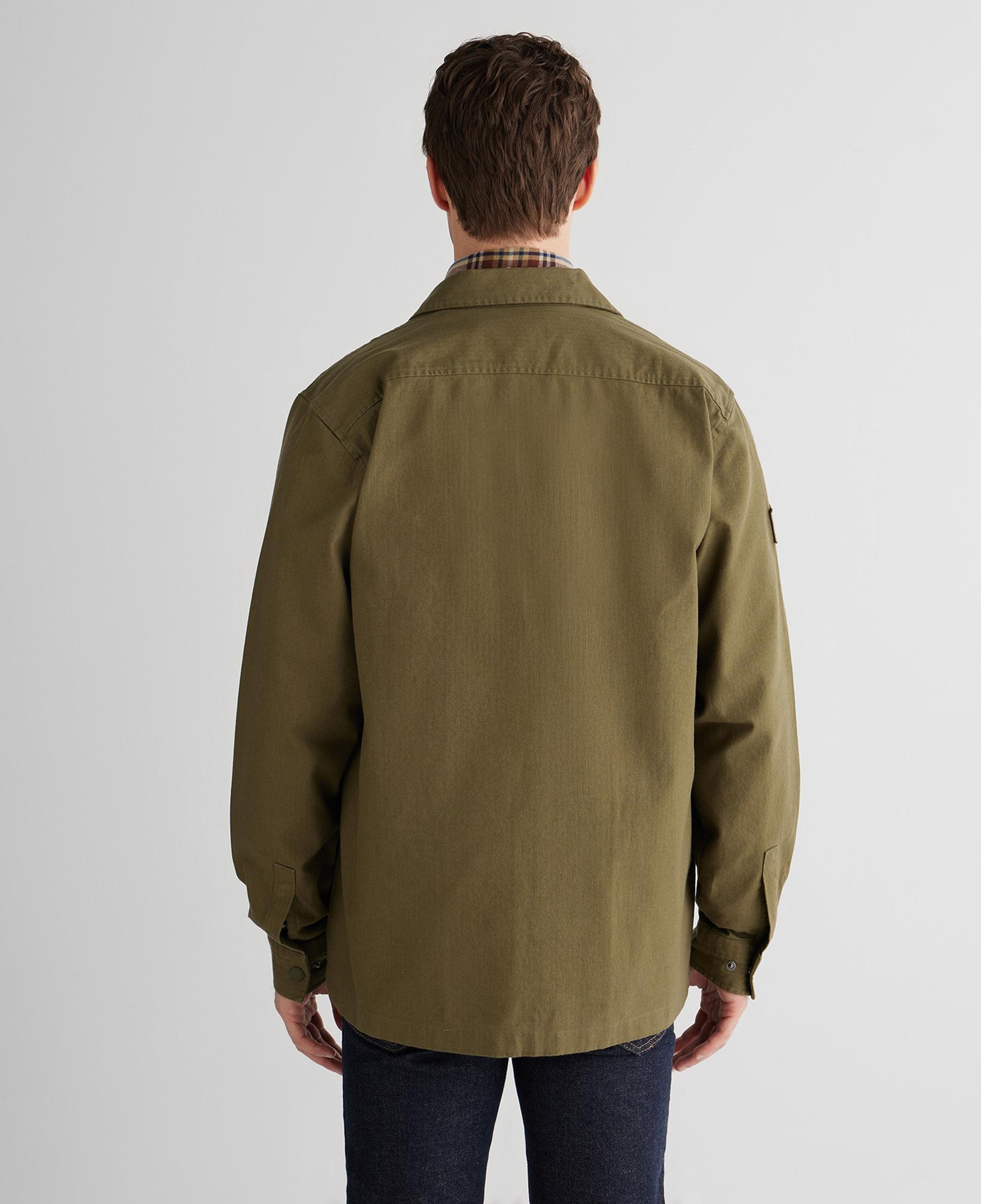 GANT Erkek Yeşil Oversize Fit Fermuarlı Logolu Gömlek