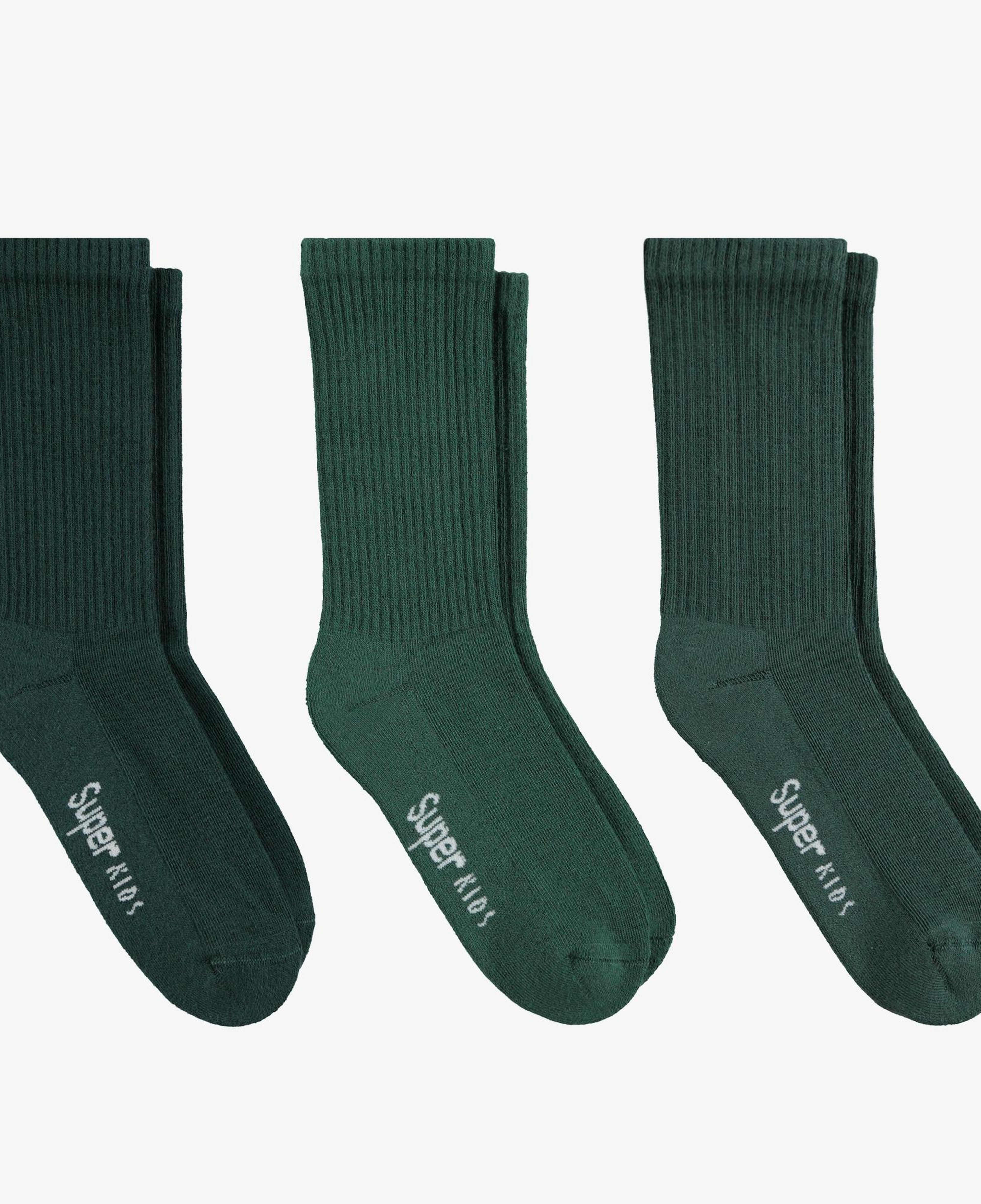 UNITED4 Long-Medium Çocuk Yeşil 3'lü Çorap