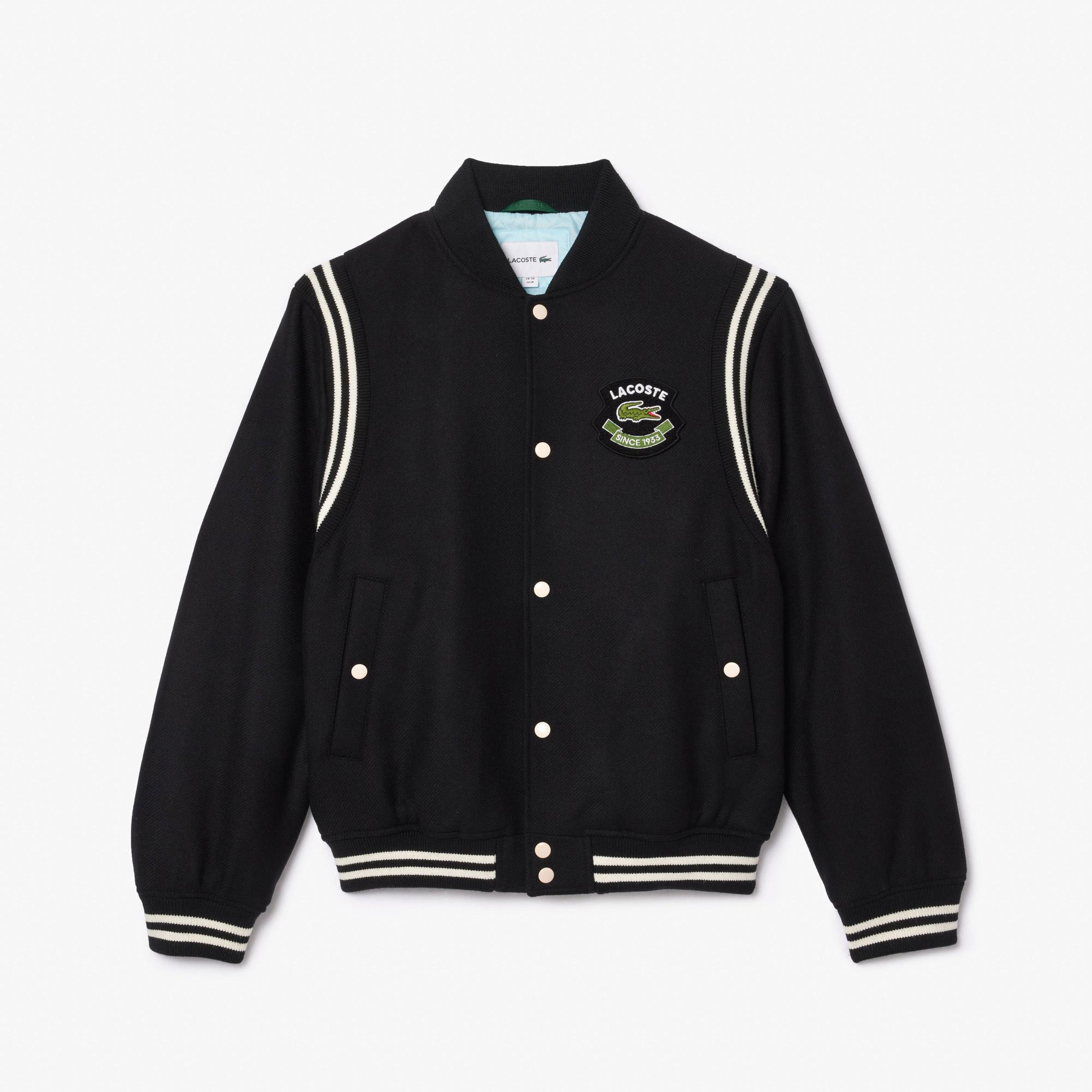 Erkek Hakim Yaka Siyah Bomber Ceket