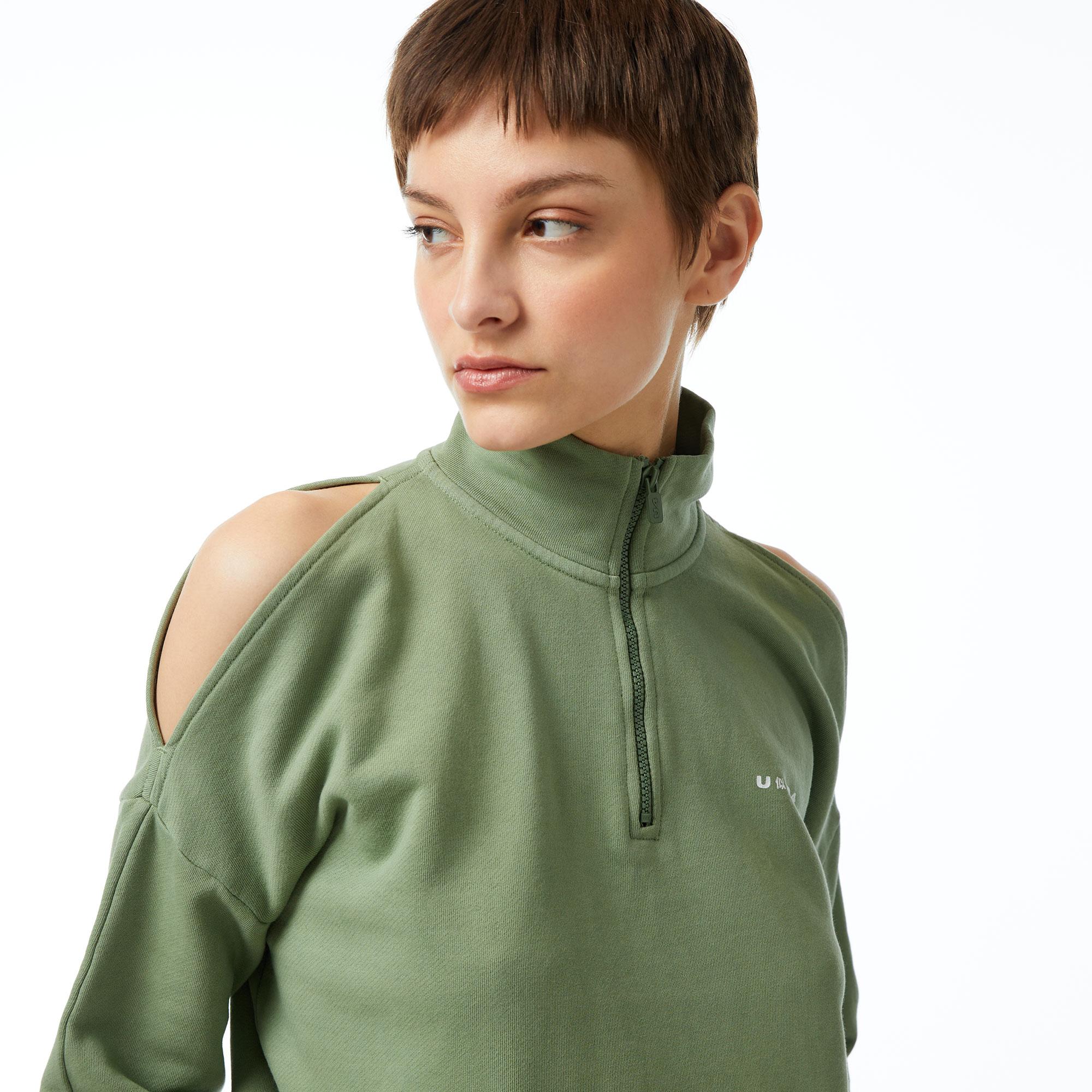 UNITED4 Classic Kadın Haki Sweatshirt