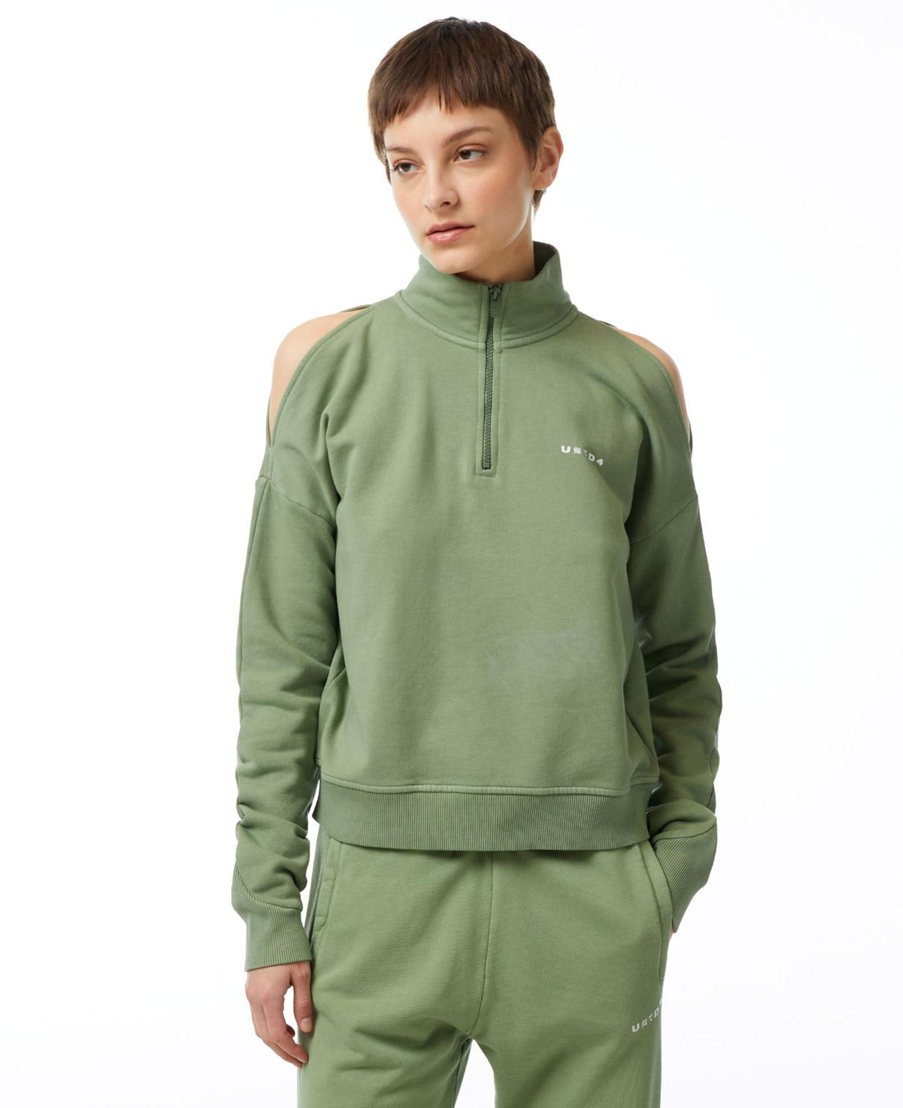 UNITED4 Classic Kadın Haki Sweatshirt
