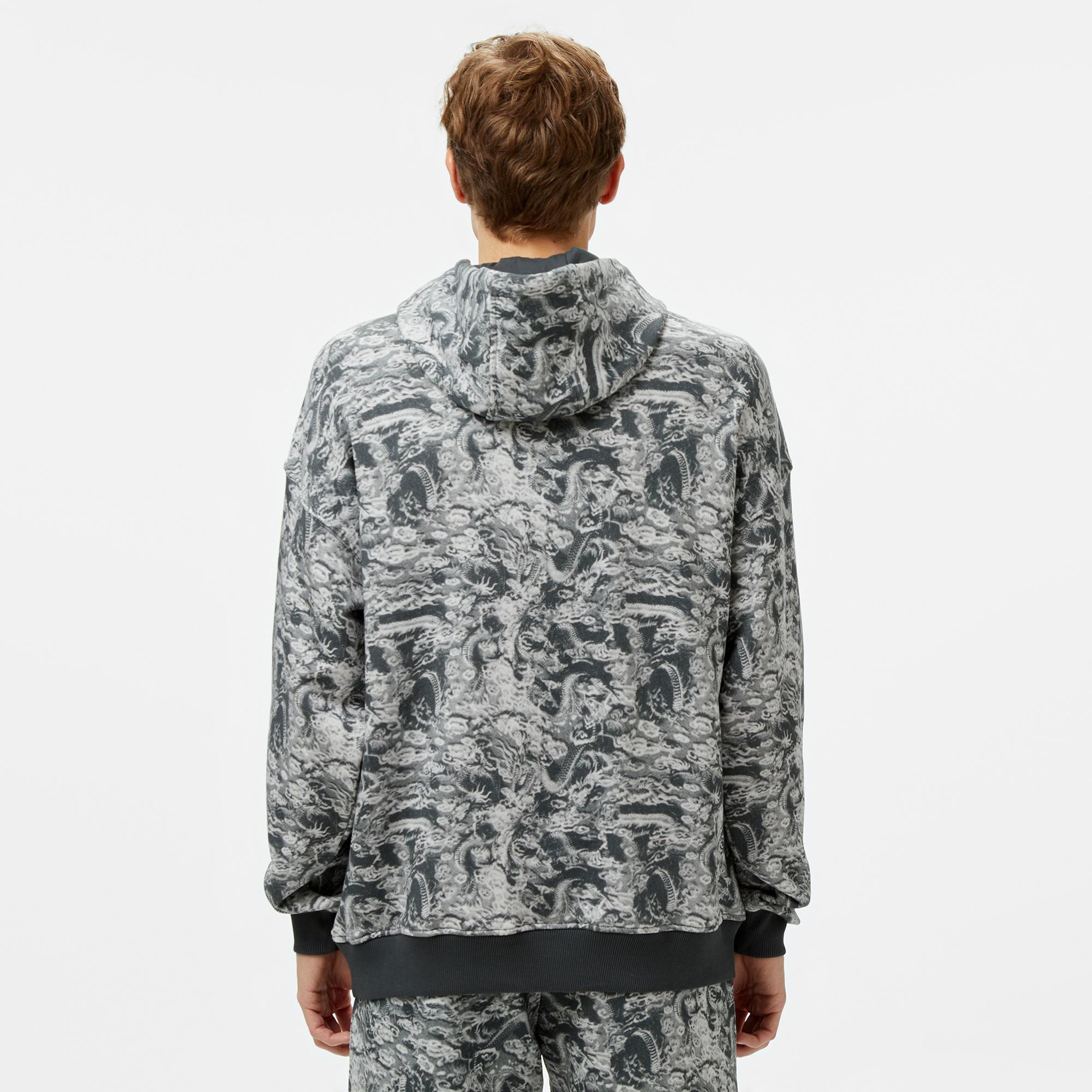 UNITED4 Limited Edition Dragon Erkek Gri Sweatshirt