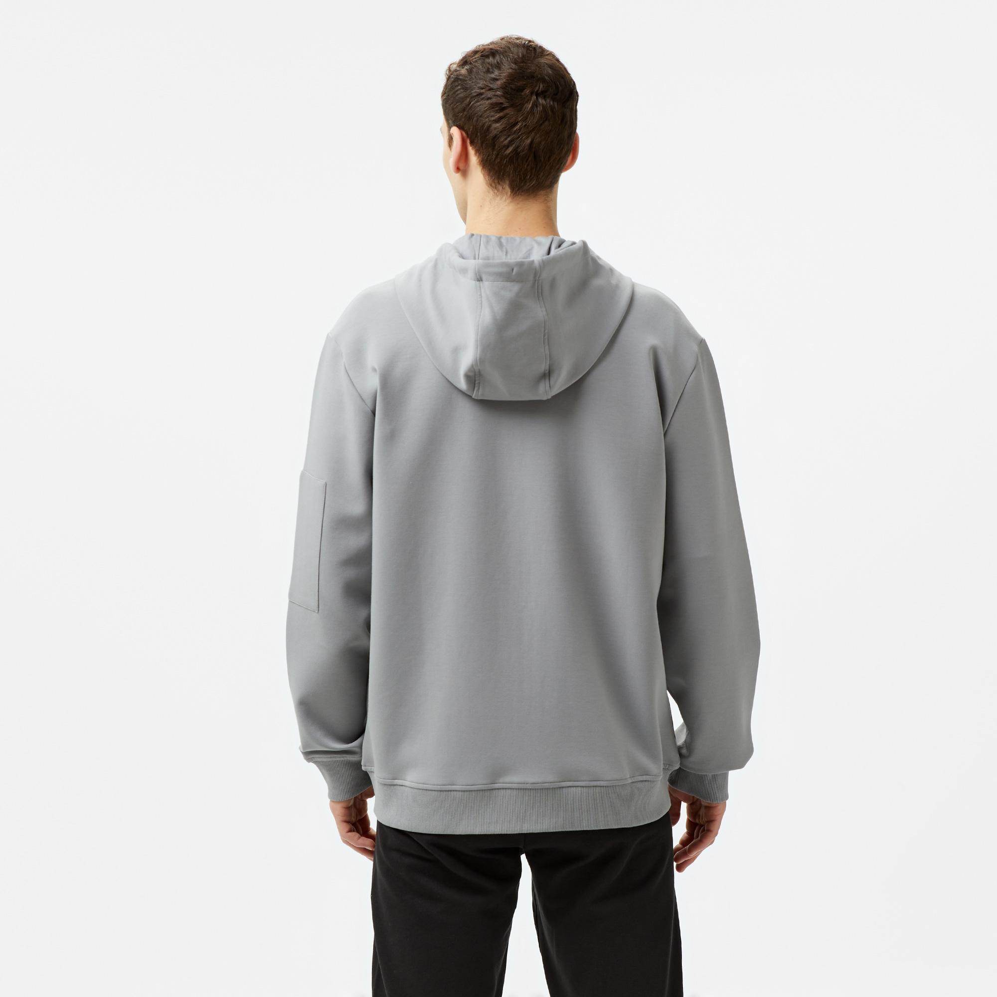 UNITED4 Cool M Full Zip Erkek Gri Sweatshirt