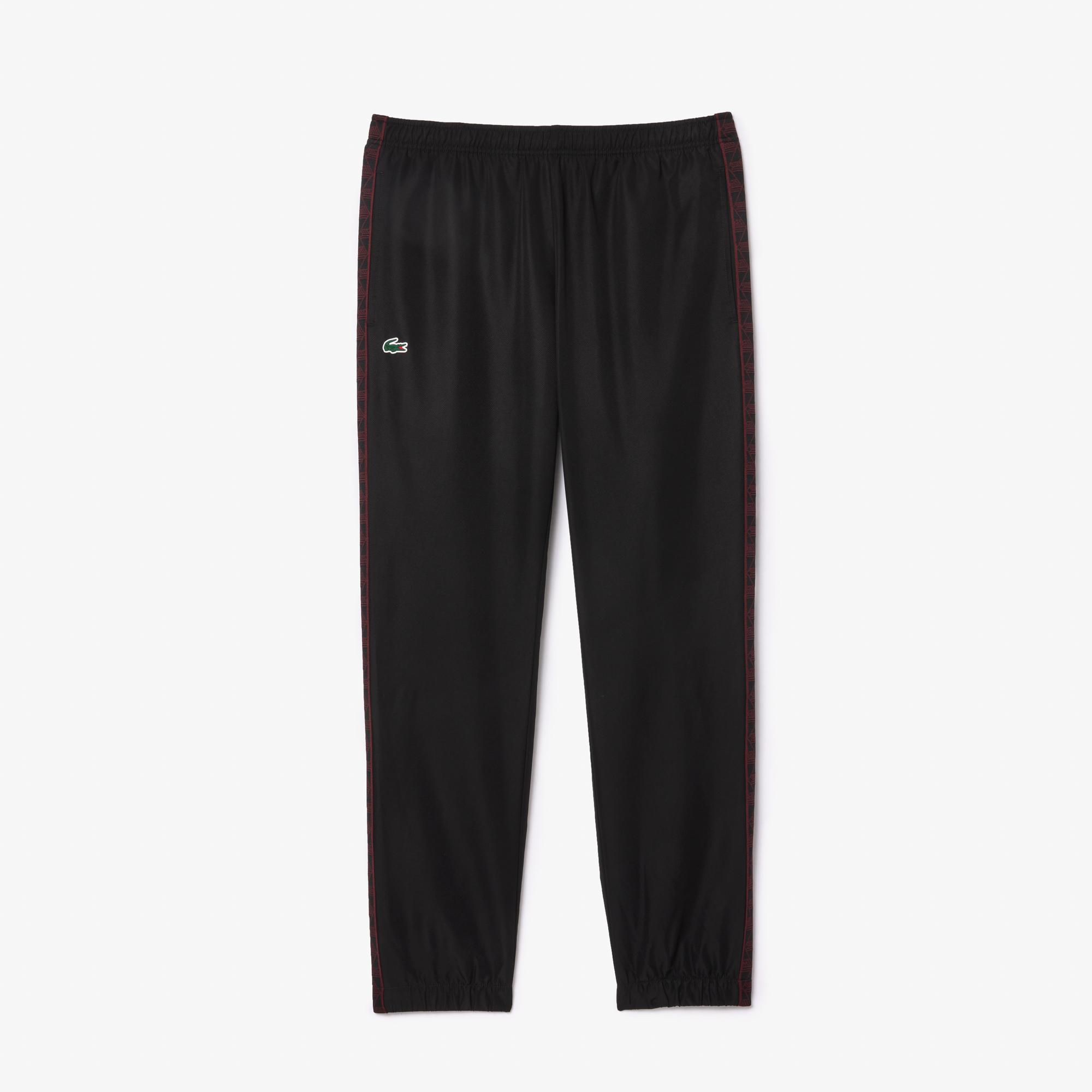 Erkek Relaxed Fit Baskılı Siyah Eşofman Altı