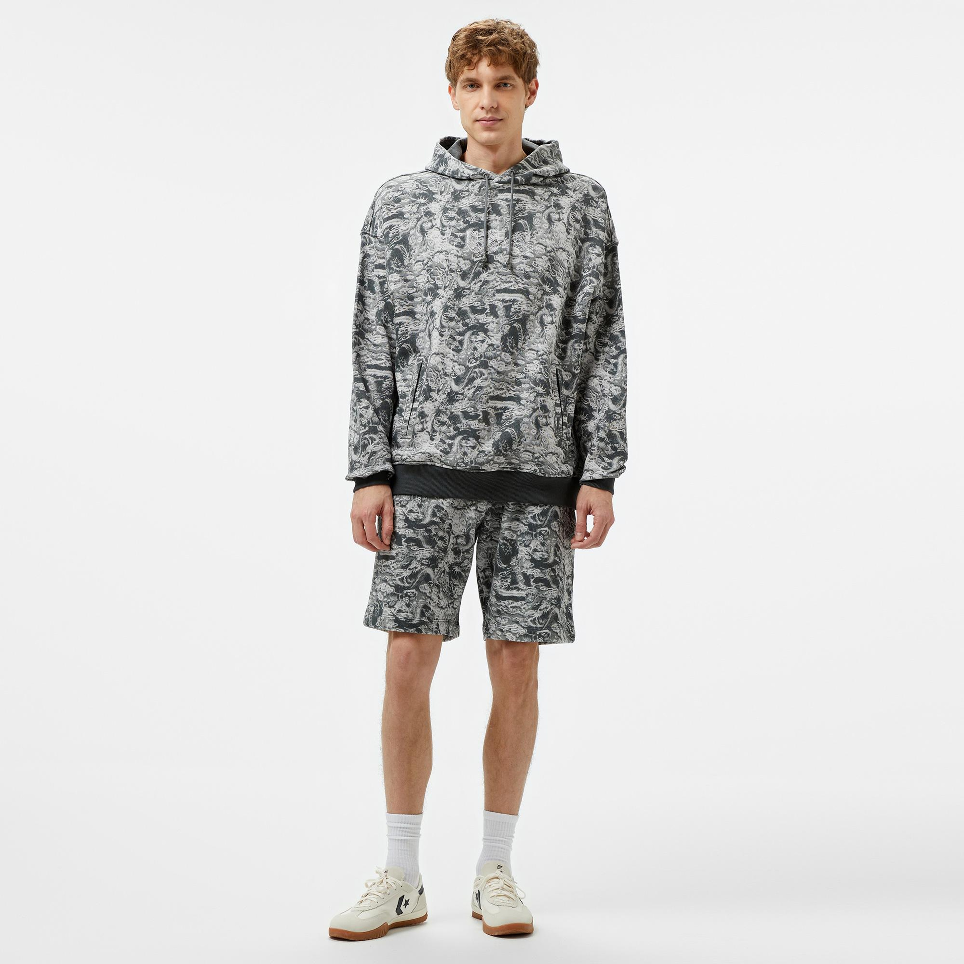 UNITED4 Limited Edition Dragon Erkek Gri Sweatshirt