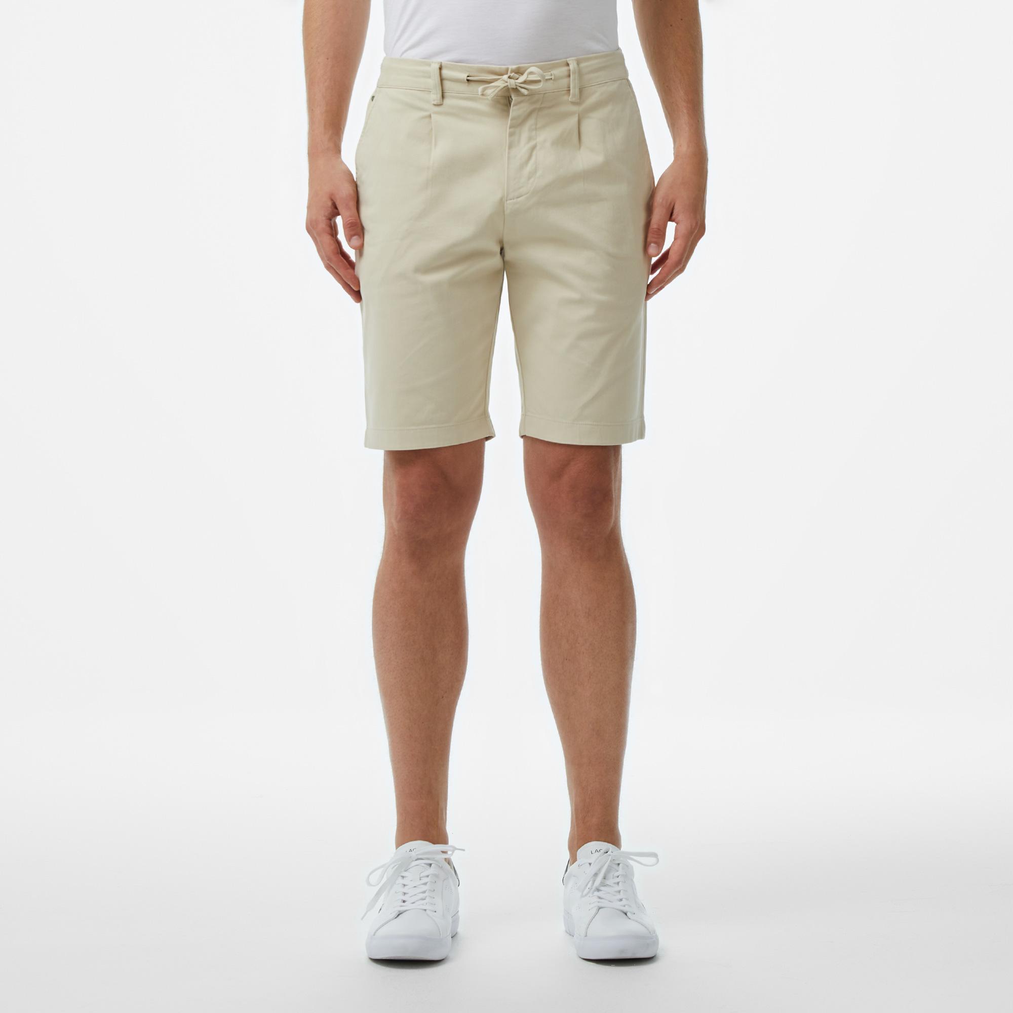Lacoste Erkek Tapered Fit Krem Bermuda Şort