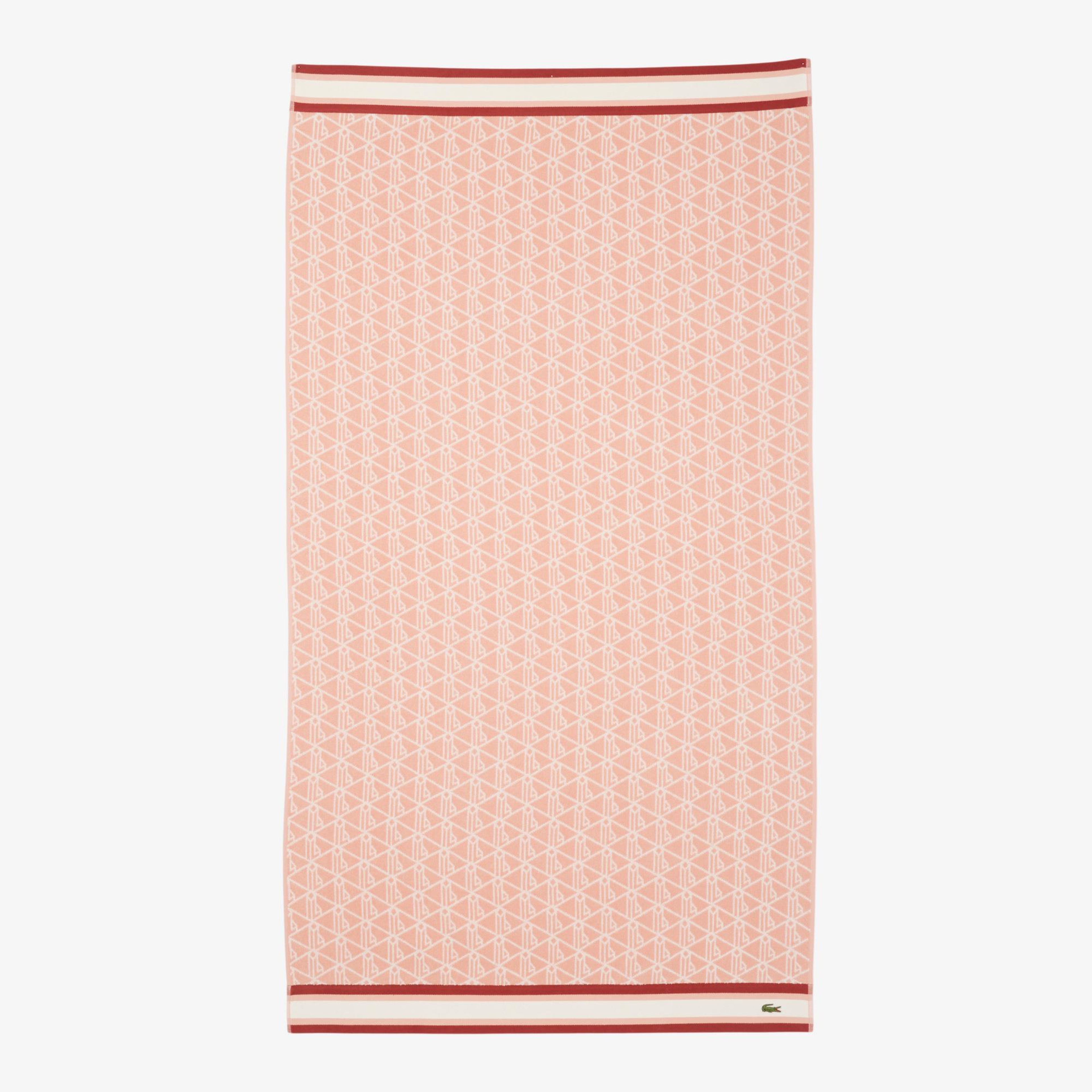 Unisex Monogram Pembe Plaj Havlusu